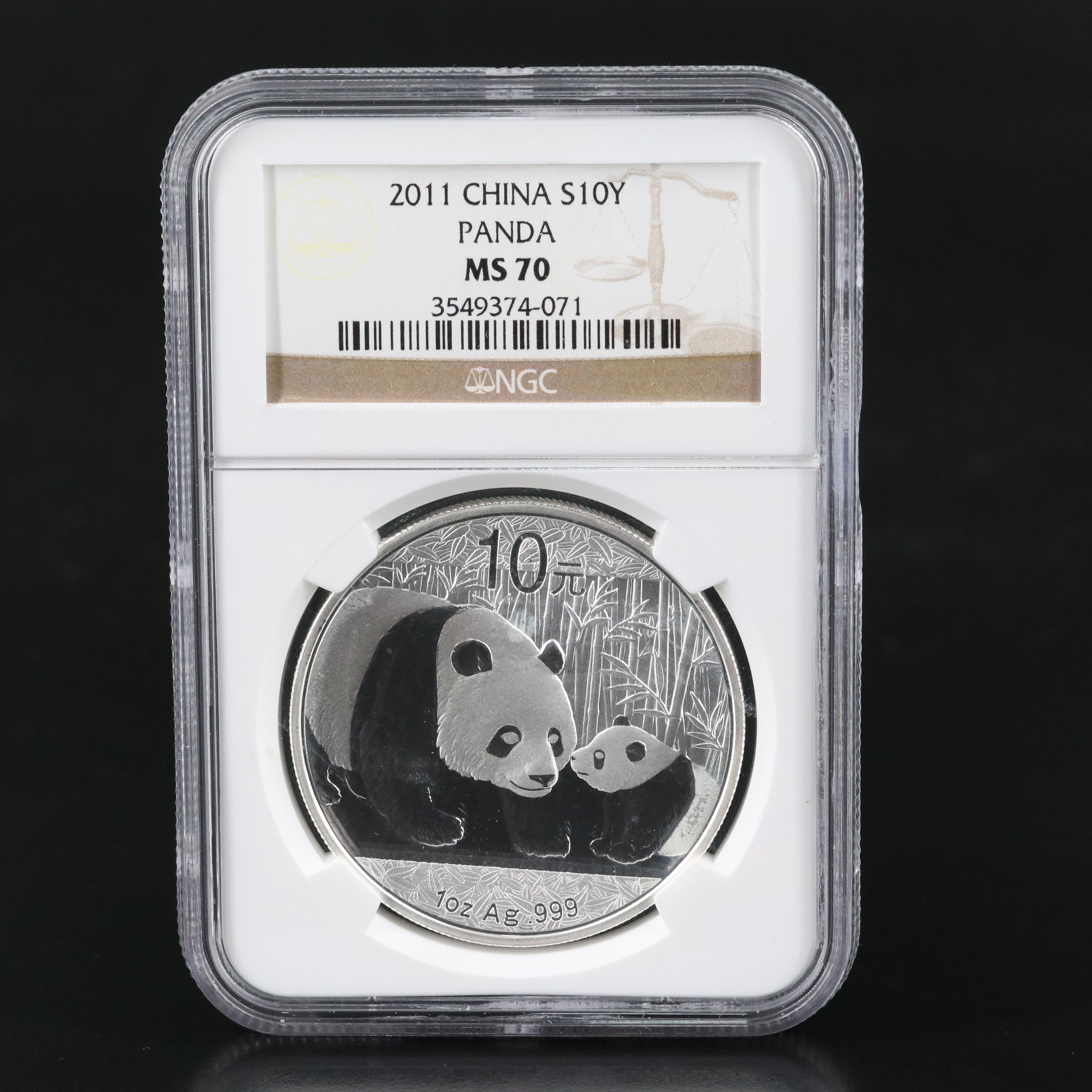NGC MS70 2011 China 10 Yuan Panda