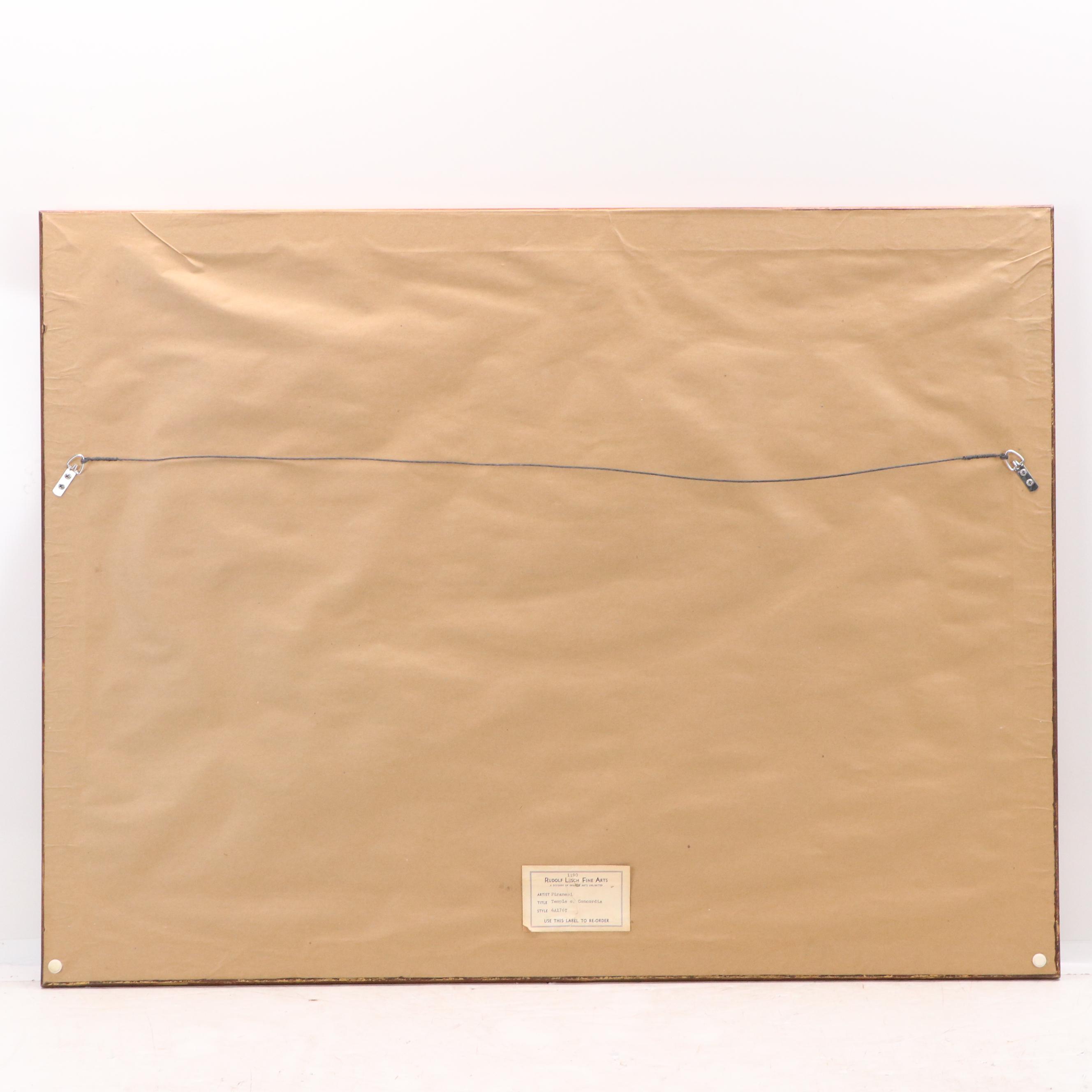 Architectural Etching After Giovanni Piranesi "View of the Temple of Concordia"