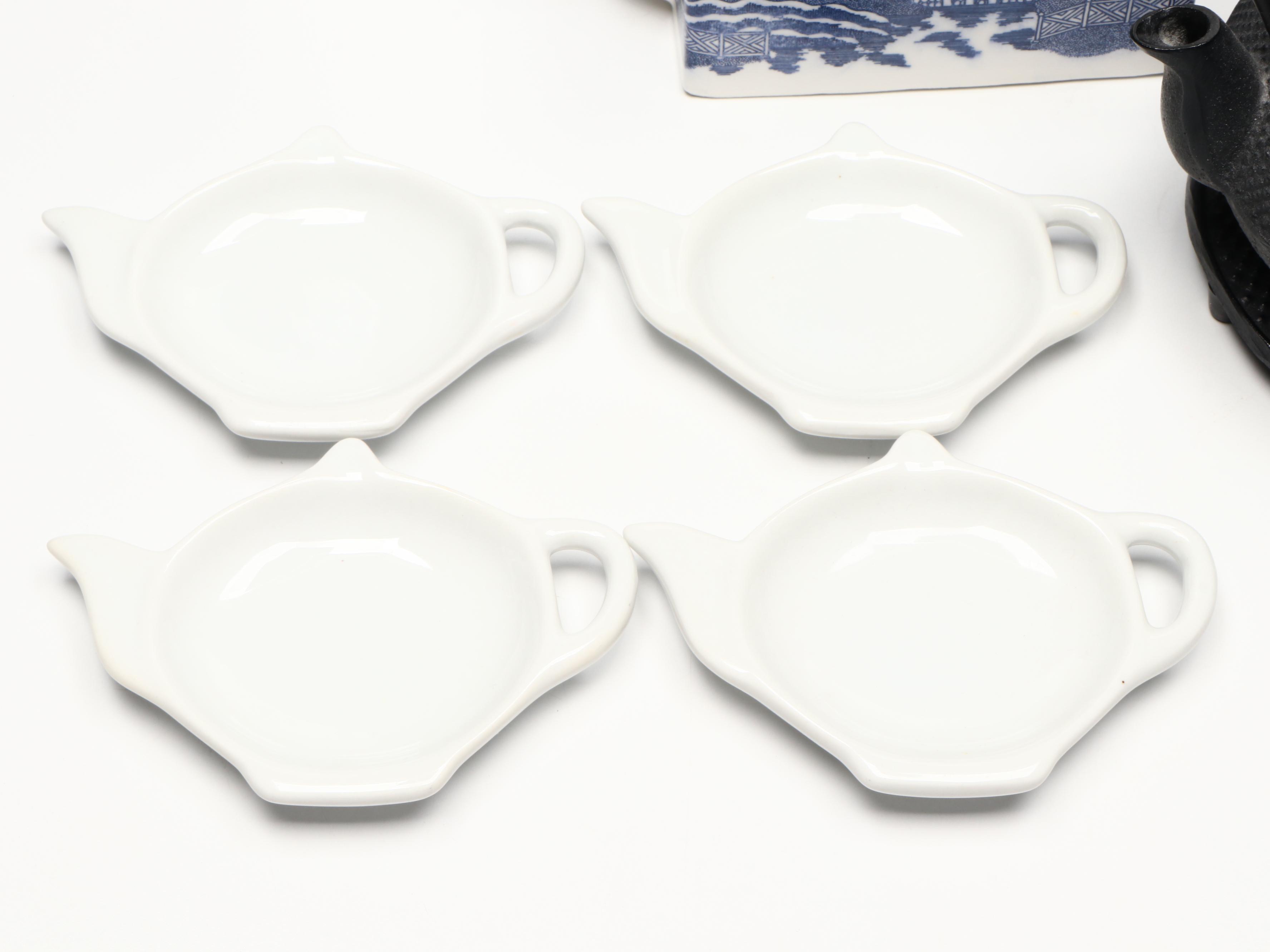 The Haldon Group Chinese House, Elephant and Iron Teapot with Accessories