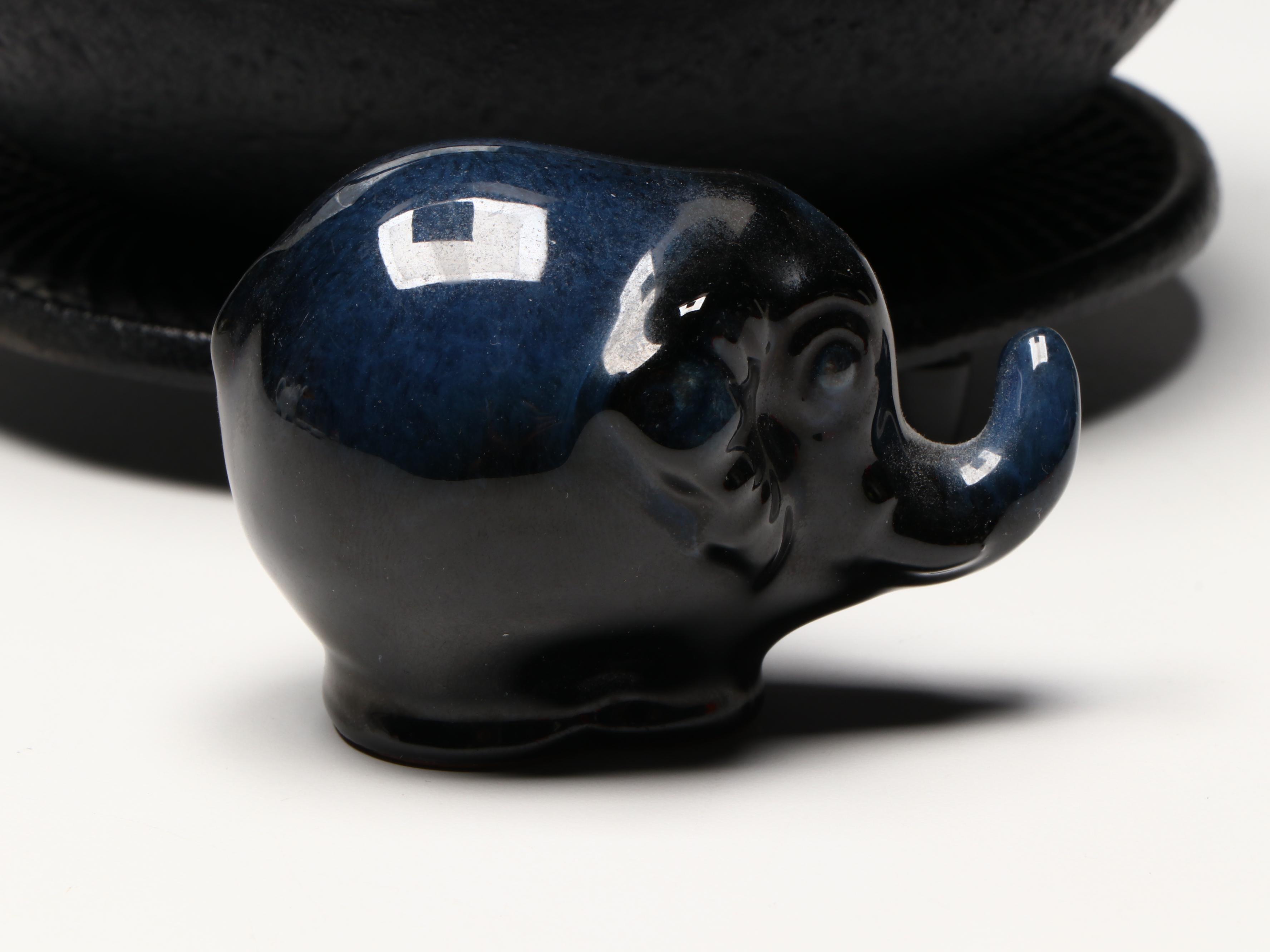 The Haldon Group Chinese House, Elephant and Iron Teapot with Accessories