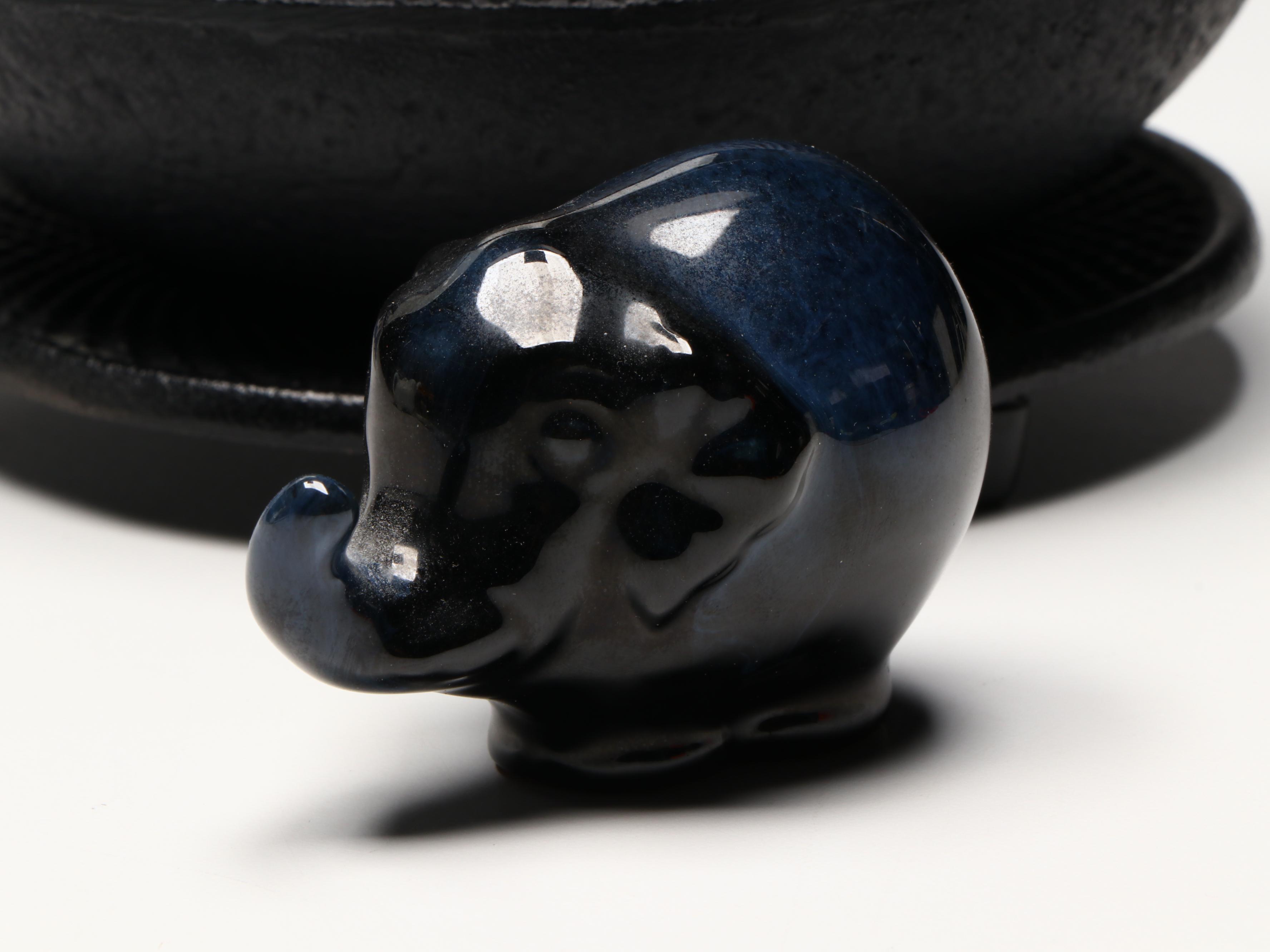 The Haldon Group Chinese House, Elephant and Iron Teapot with Accessories