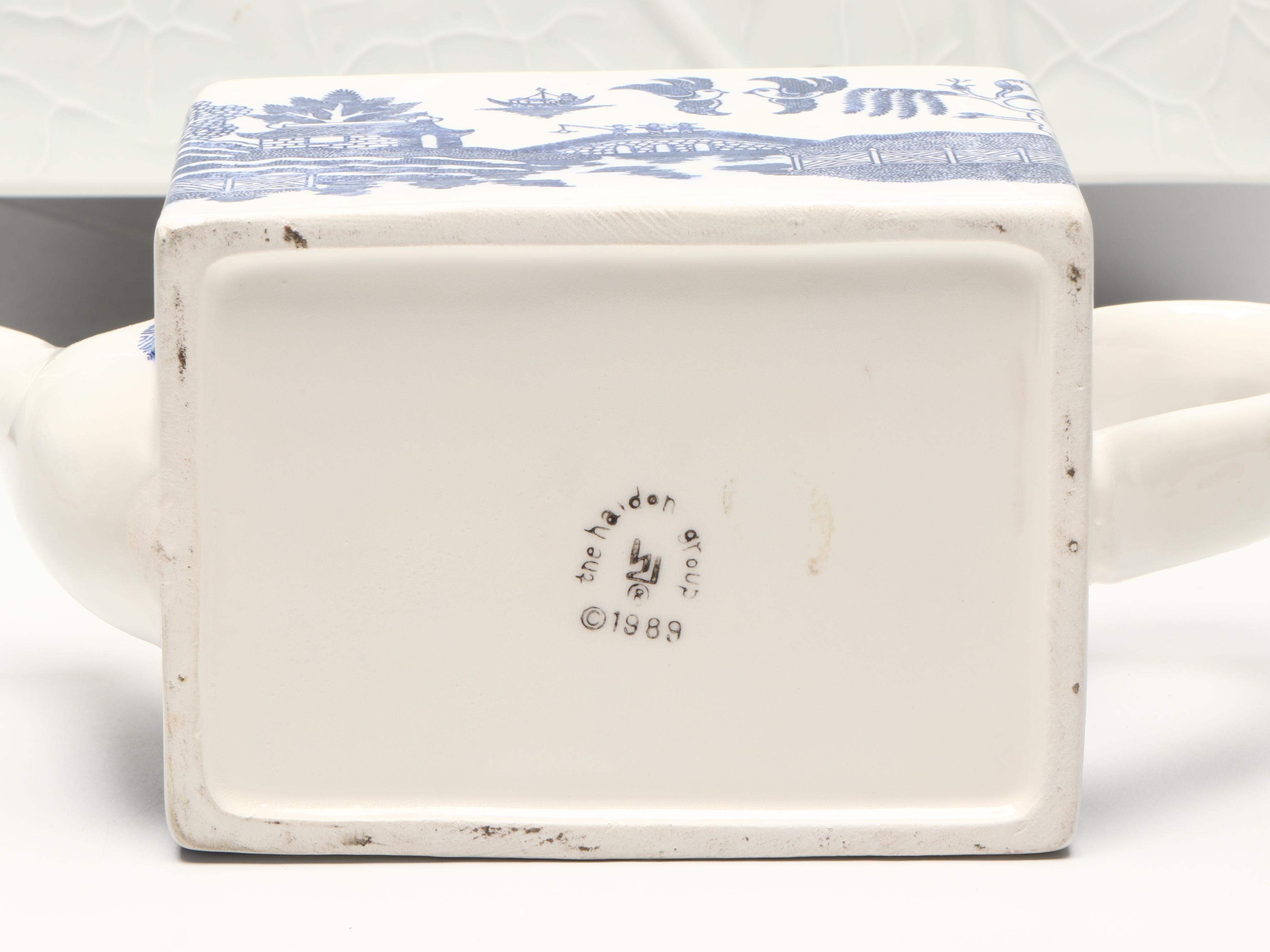 The Haldon Group Chinese House, Elephant and Iron Teapot with Accessories