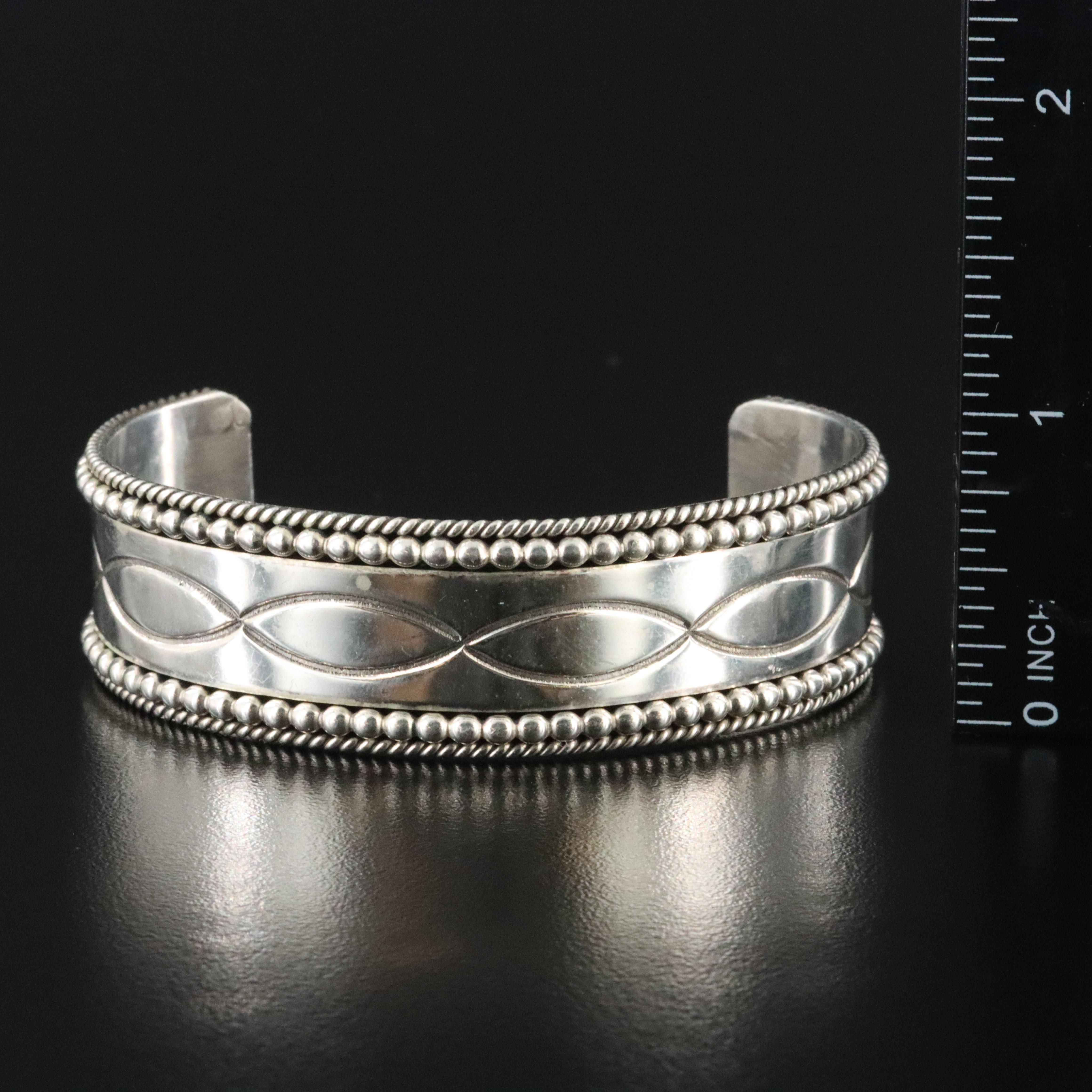 Ron Yazzie Navajo Diné Sterling Cuff Bracelet