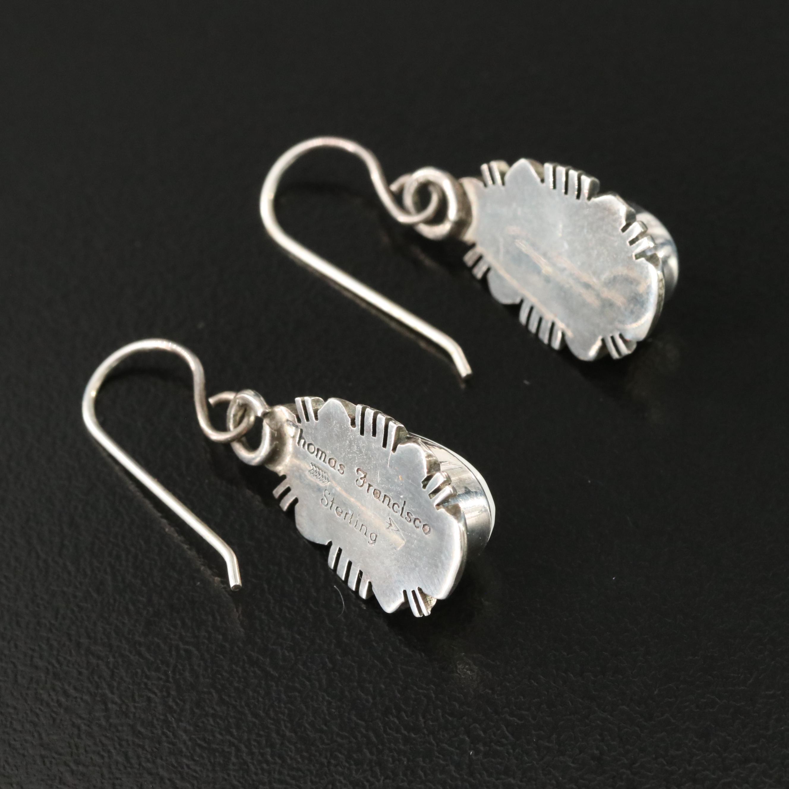Thomas Francisco Navajo Diné Sterling Howlite Earrings