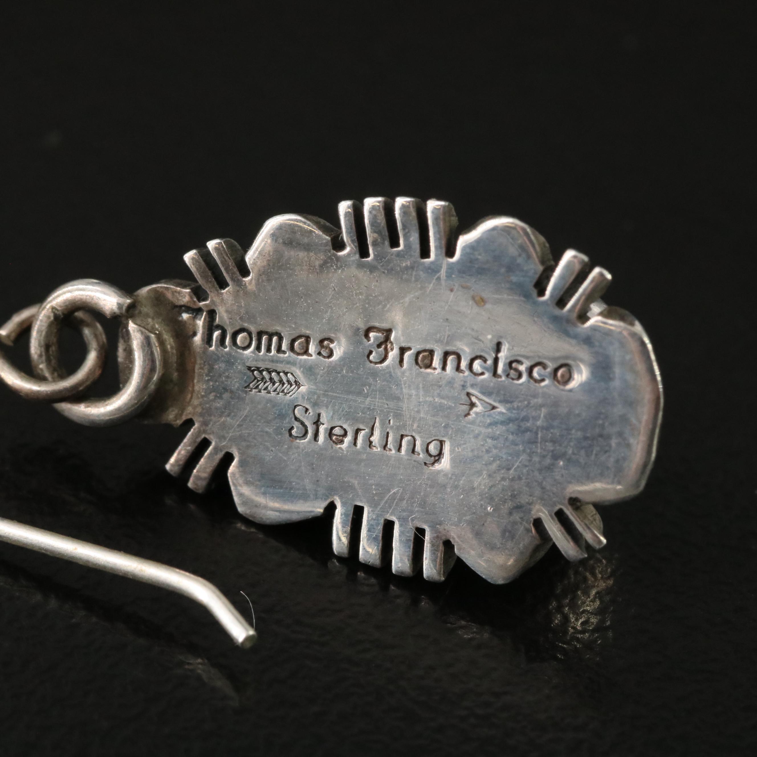 Thomas Francisco Navajo Diné Sterling Howlite Earrings