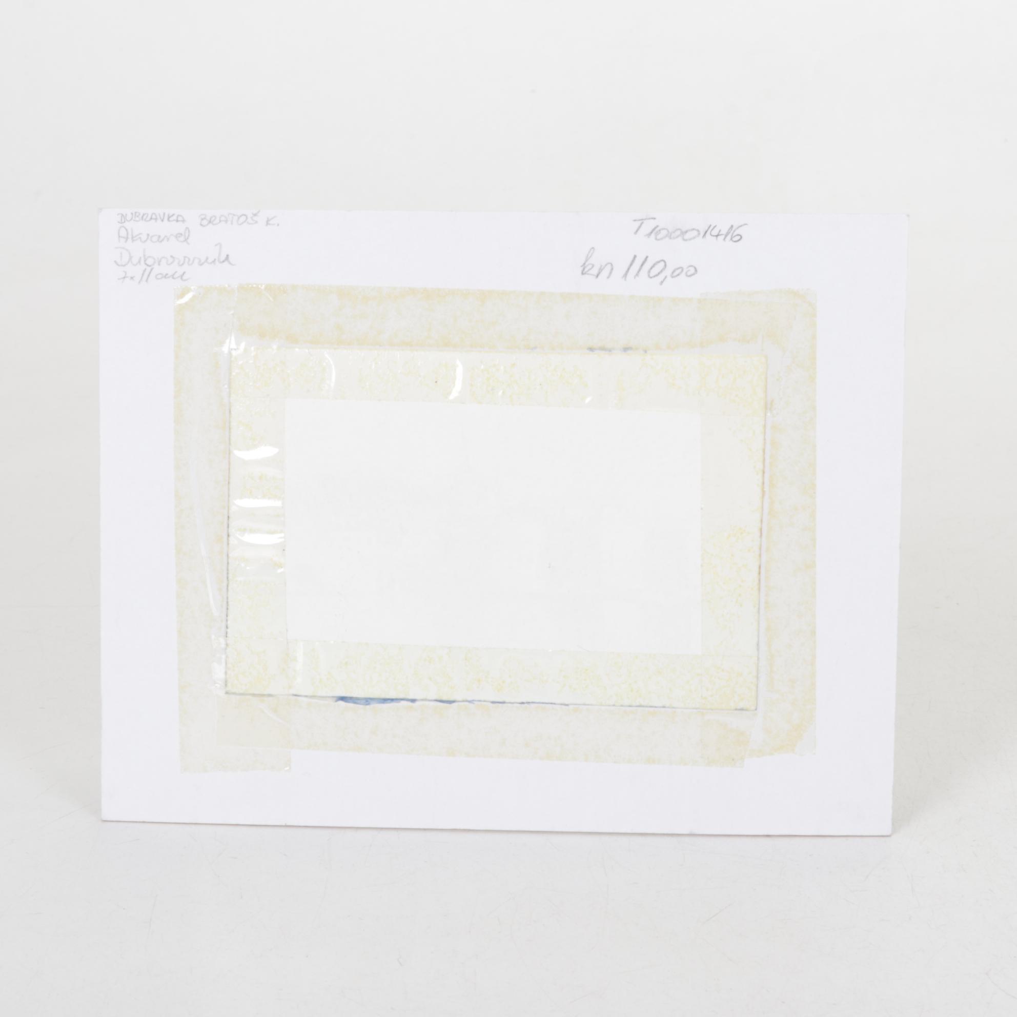 Dubravka Bratoš Krasnić Watercolor Seaside Landscape in Contrasting Colors