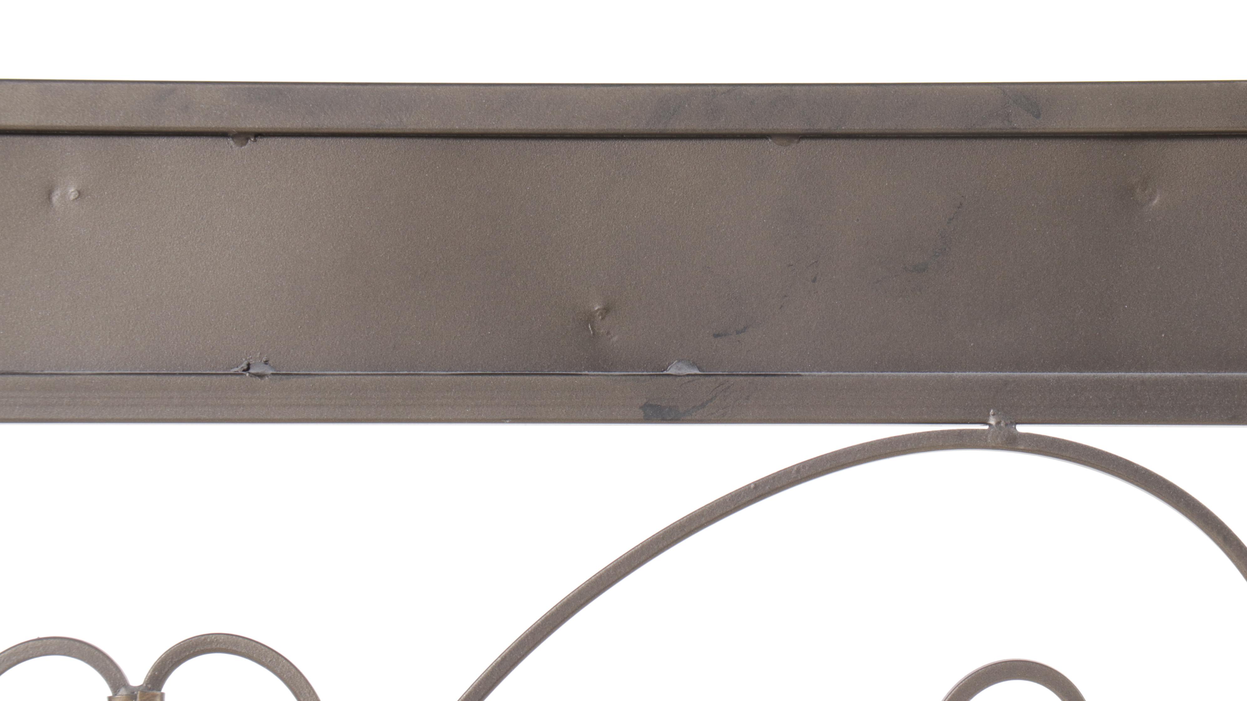 Metal Wall Unit with Glass Shelves