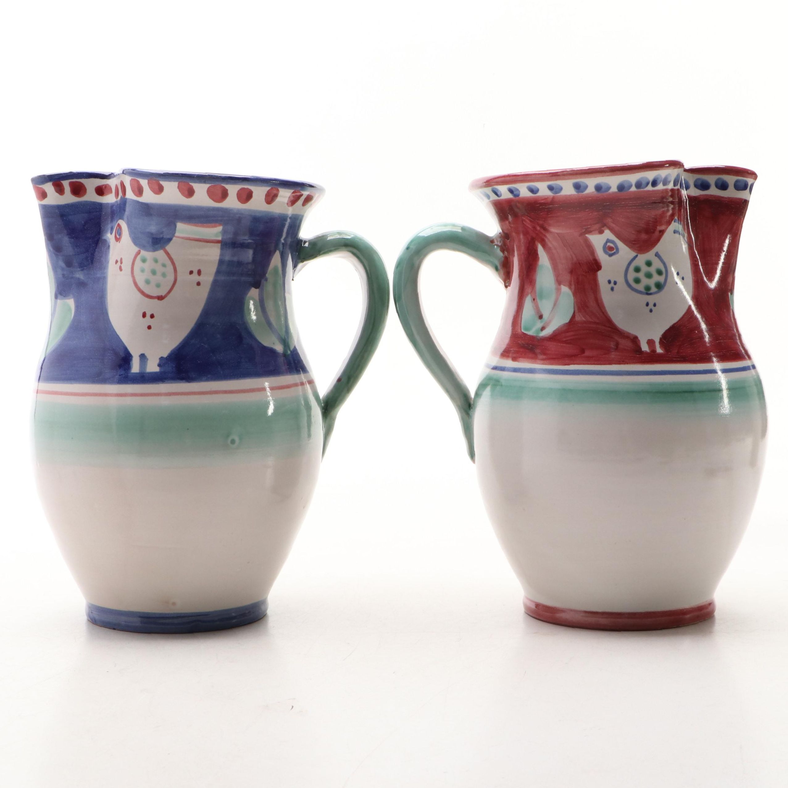 Italian Majolica Pitchers