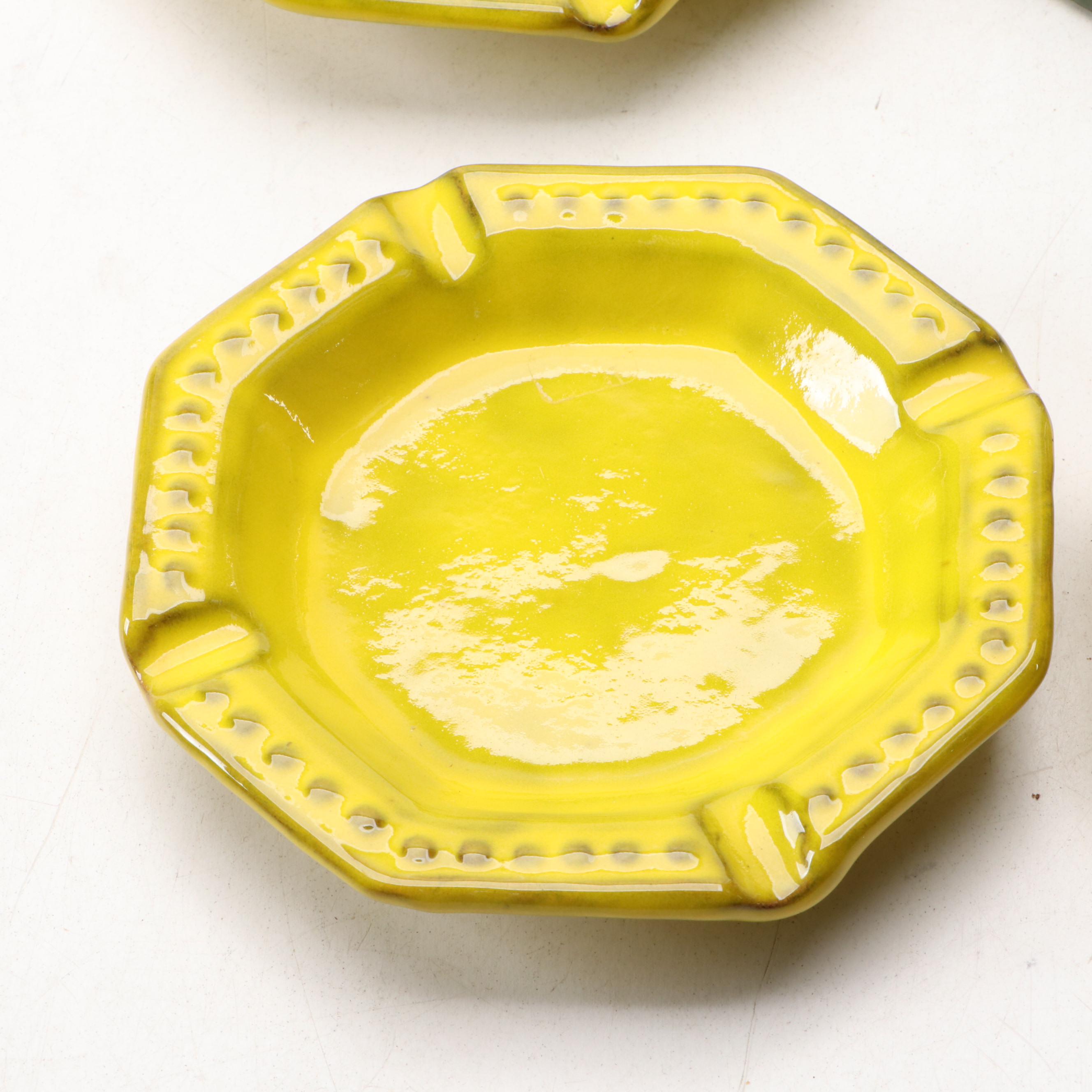 Bassano Majolica Cake Molds with Other Italian Ceramic Ashtrays