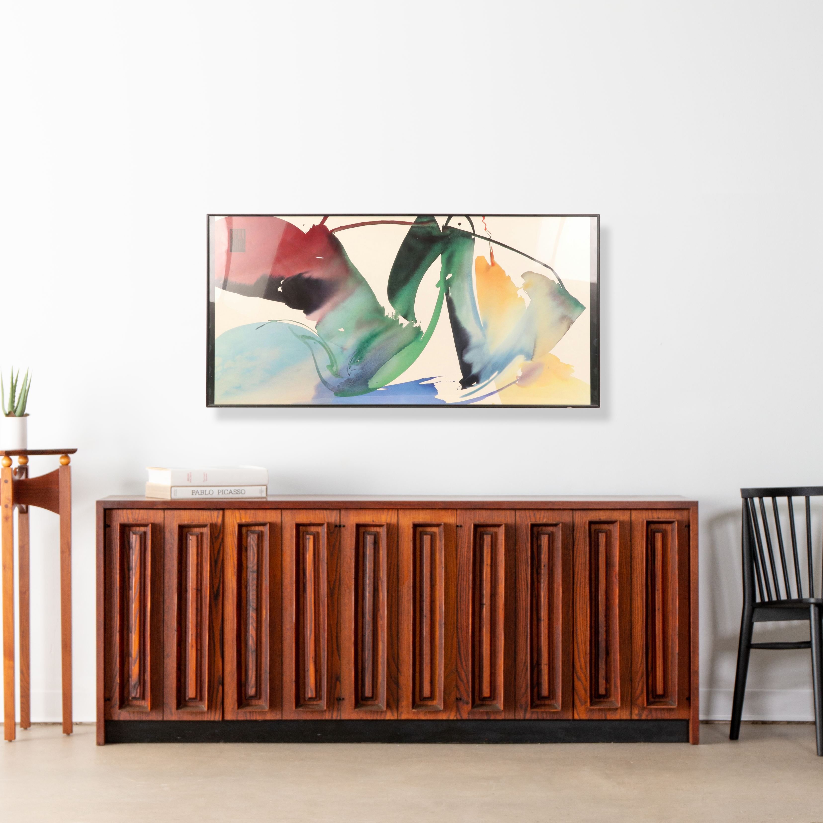 Abstract Floral Offset Lithograph After Peter Kitchell