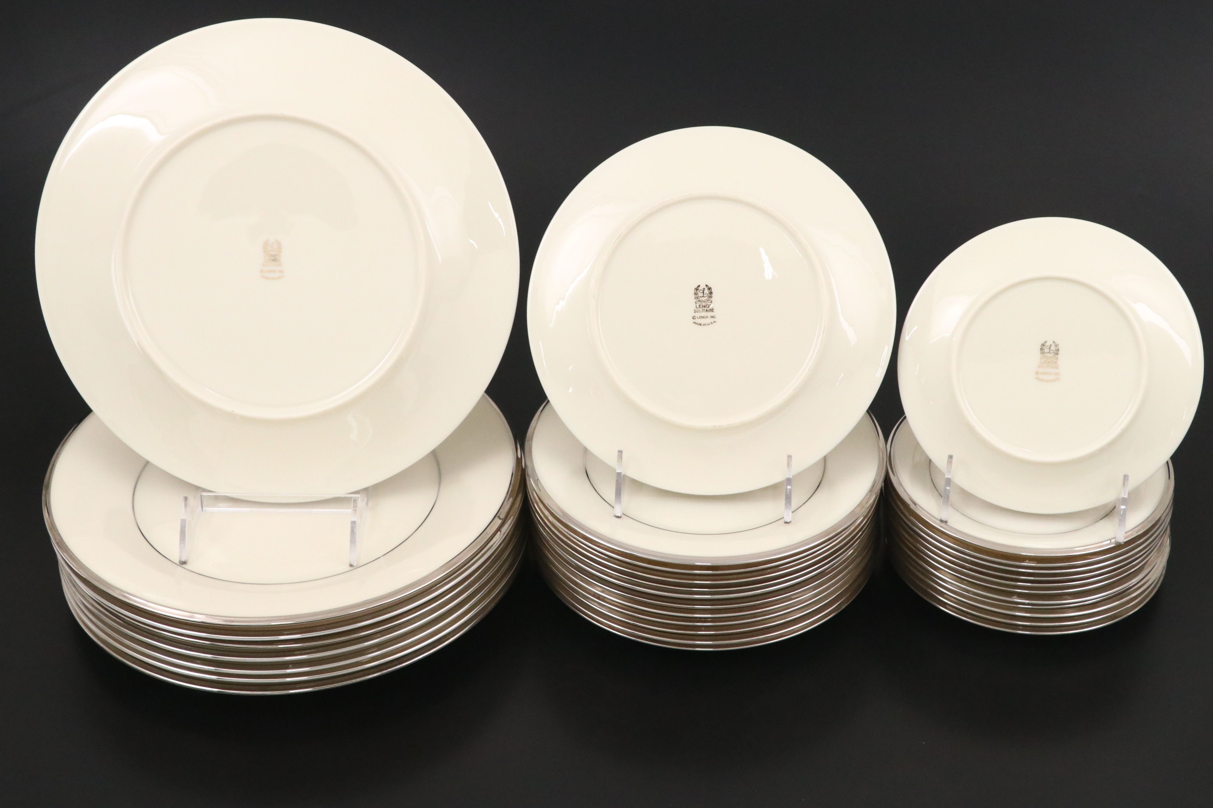 Lenox Dimension Collection "Solitaire" Porcelain Dinnerware