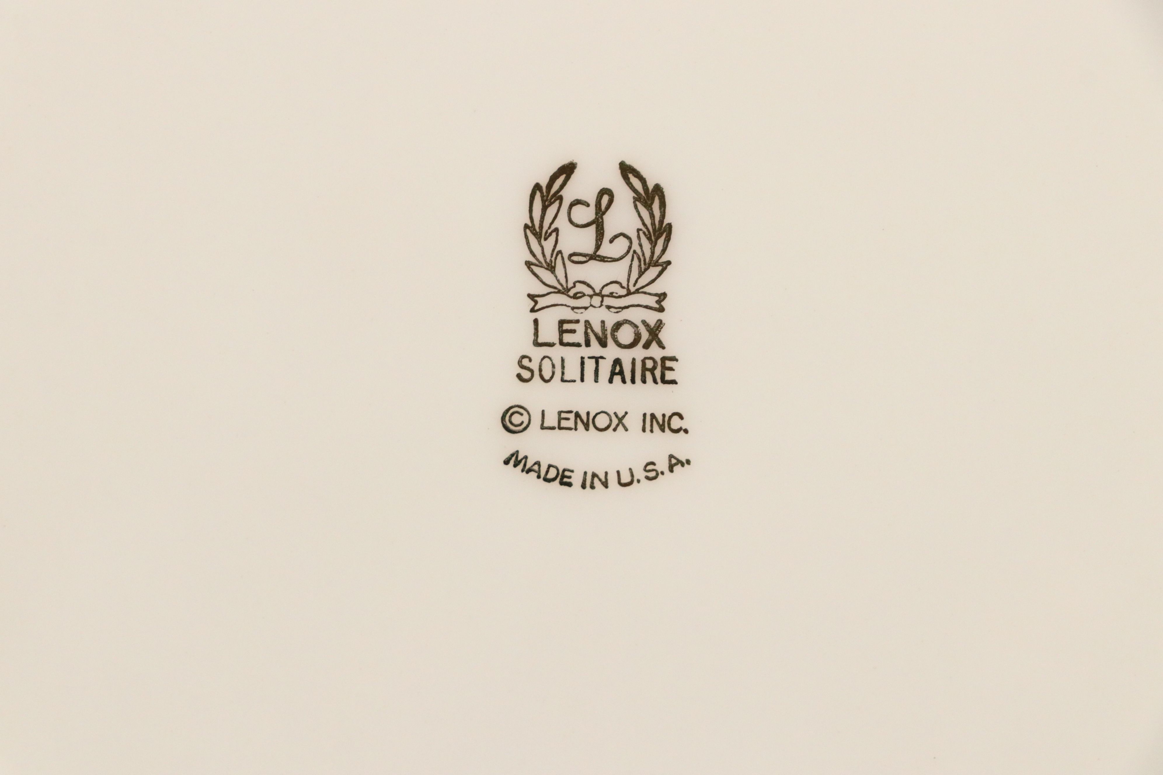 Lenox Dimension Collection "Solitaire" Porcelain Dinnerware