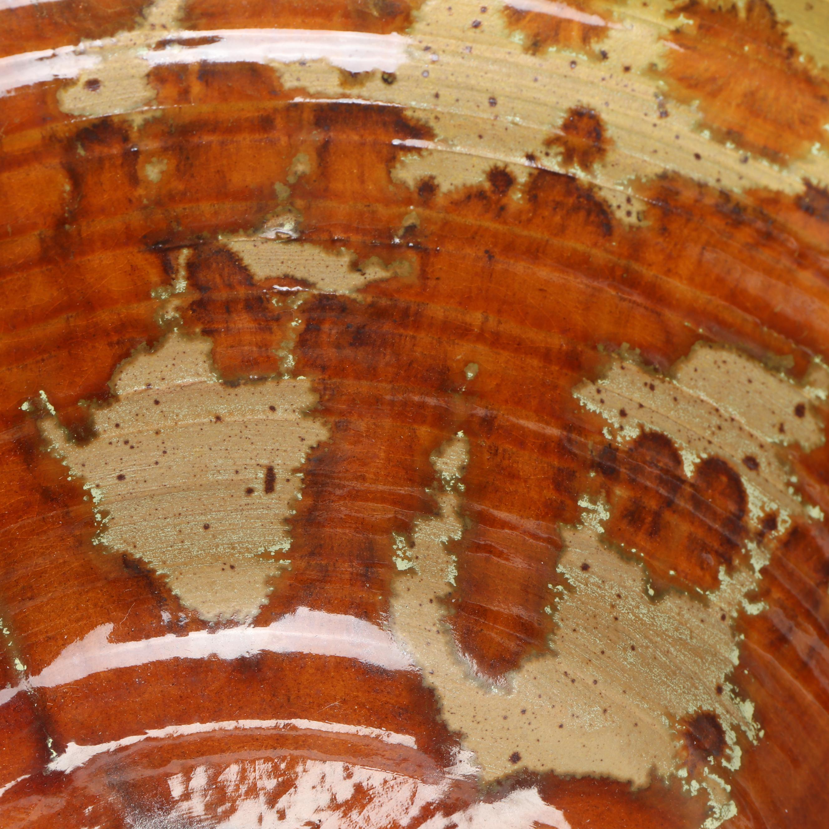 Raymor "Traditional" Brown and Green Glaze Ceramic Planters