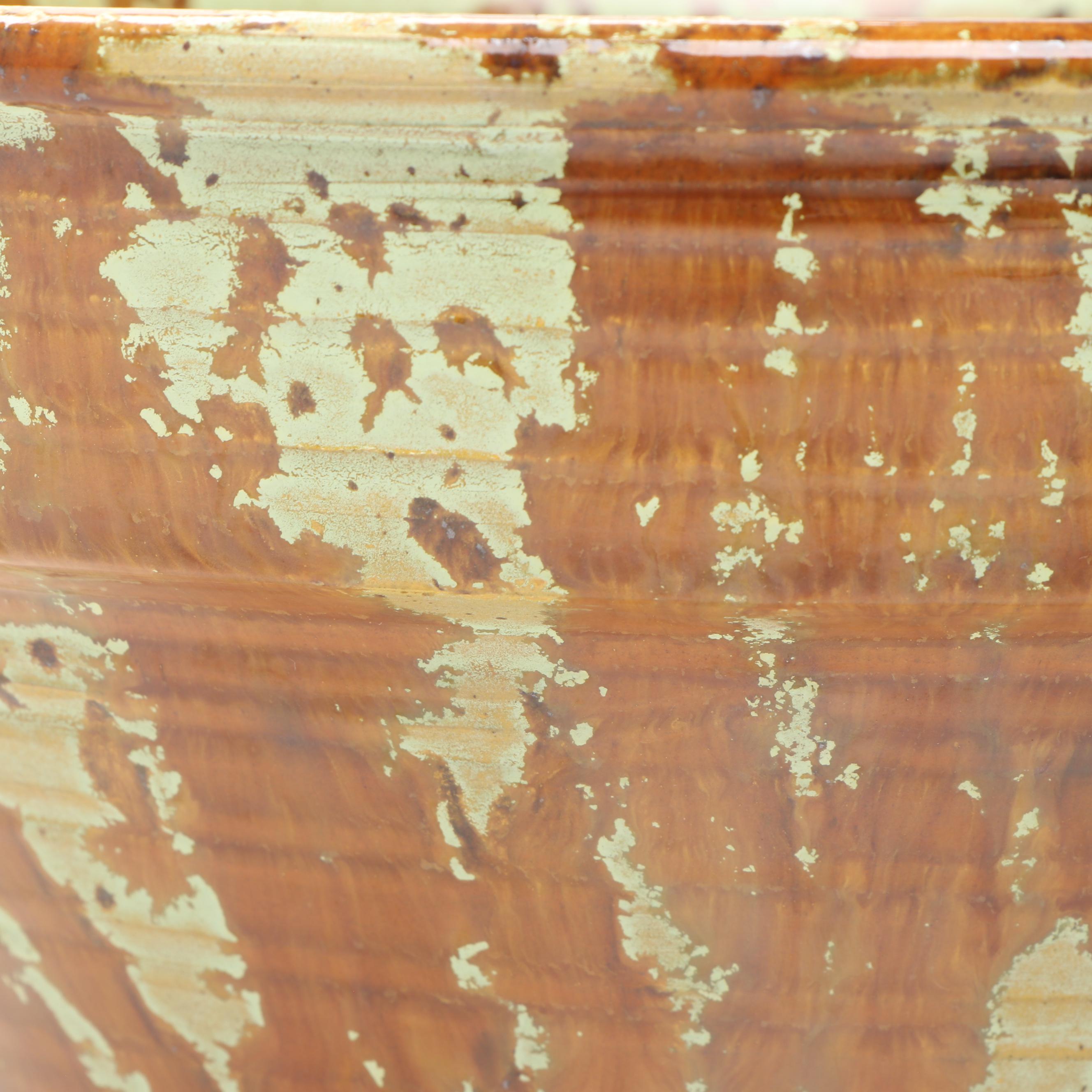 Raymor "Traditional" Brown and Green Glaze Ceramic Planters