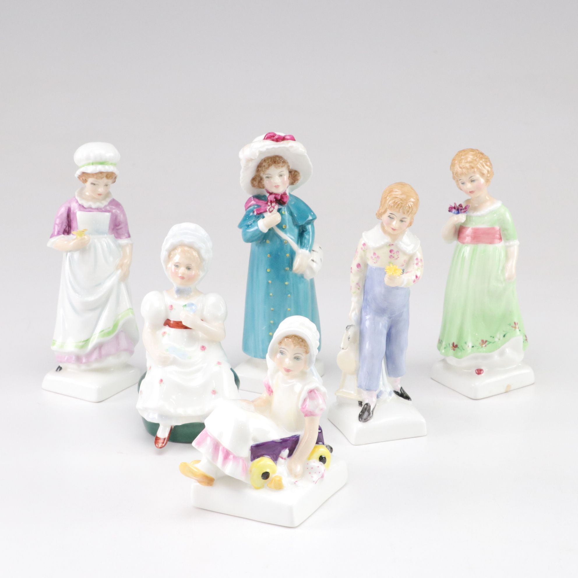 Royal Doulton Bone China "Tom", "Kathy" and "Nell" in Kate Greenaway Collection