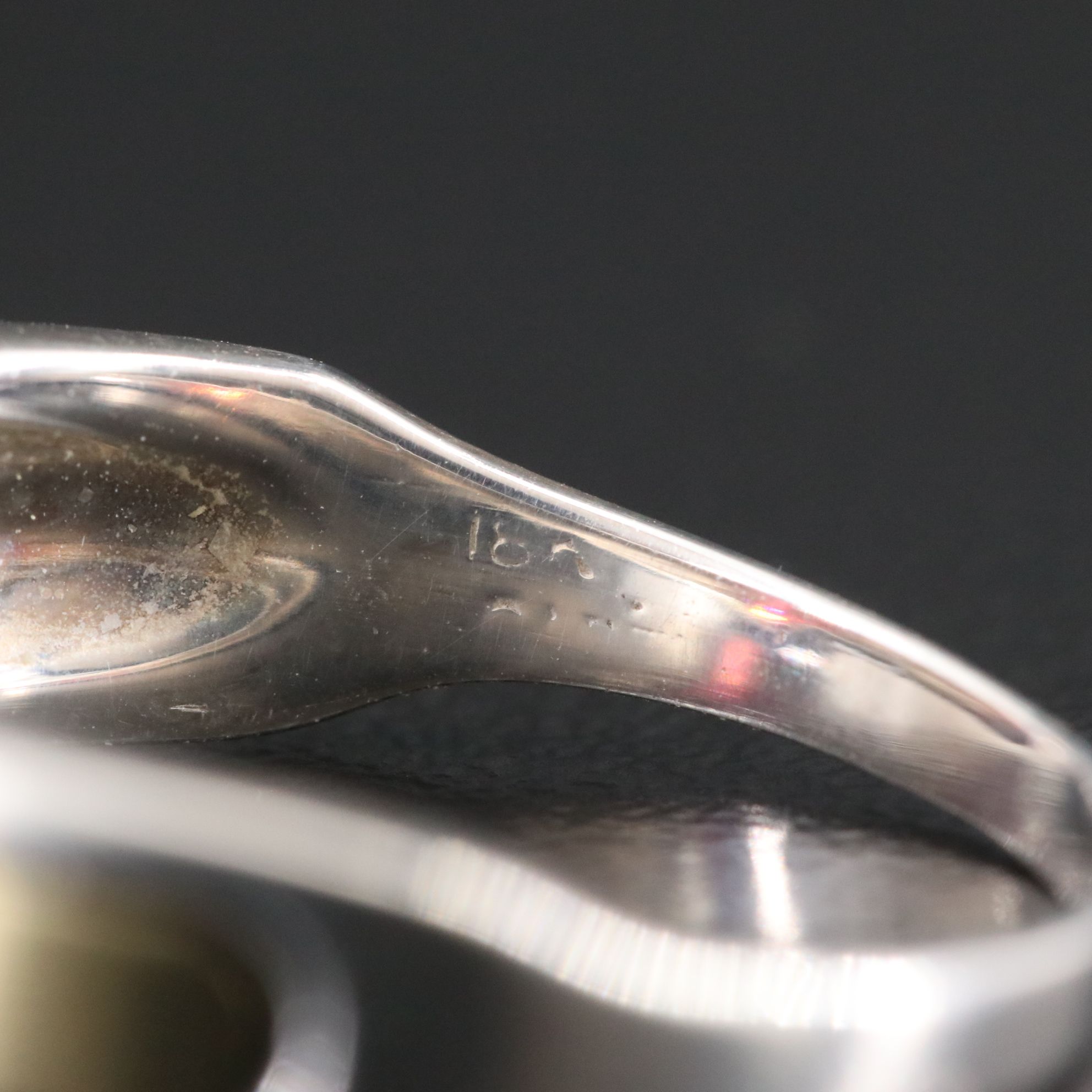 Cartier Sterling, 18K and Garnet Ring Vintage