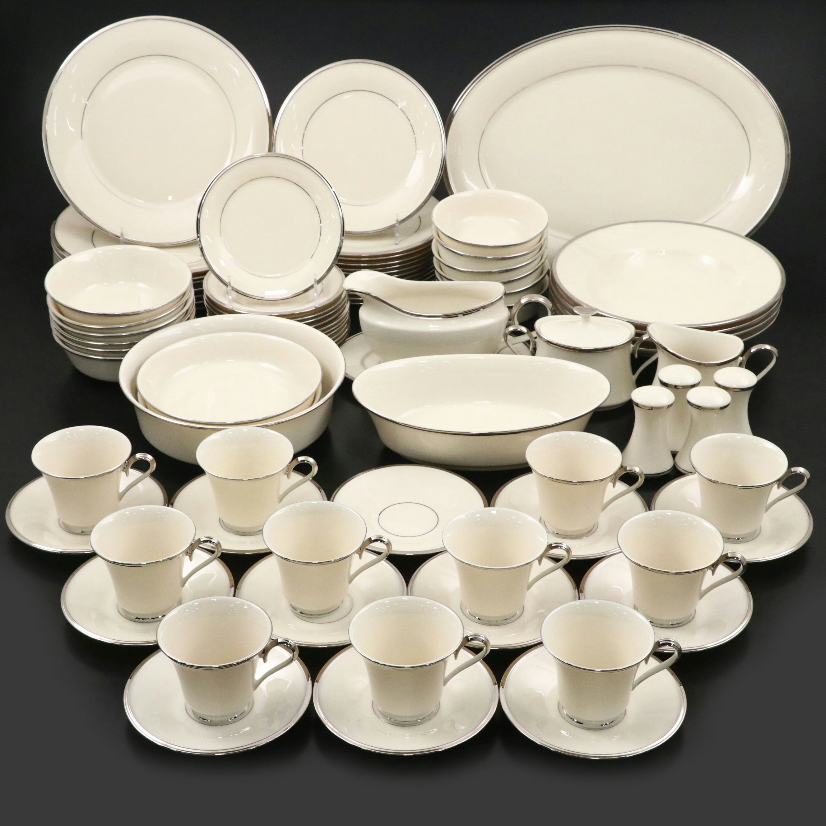 Lenox Dimension Collection "Solitaire" Porcelain Dinnerware