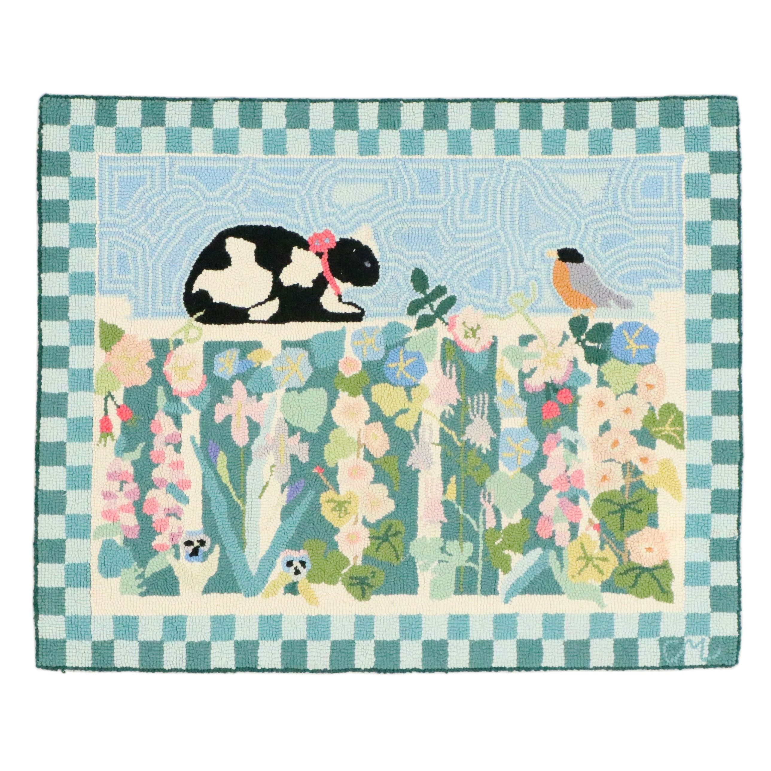 2'10 x 3'6 Handmade Claire Murray Hooked Accent Rug