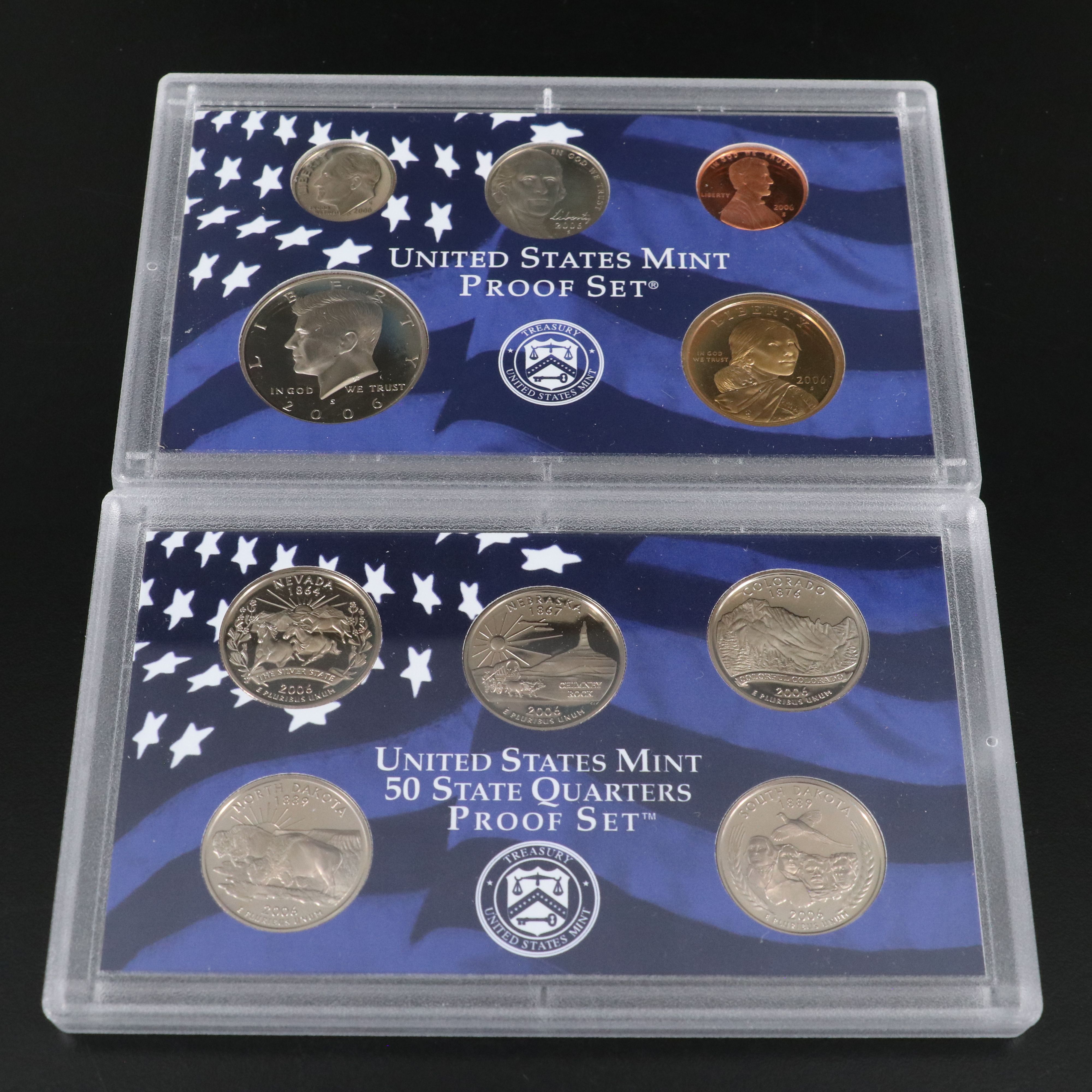Fifteen Modern U.S. Proof Sets 1991-2006 Missing Only 2001