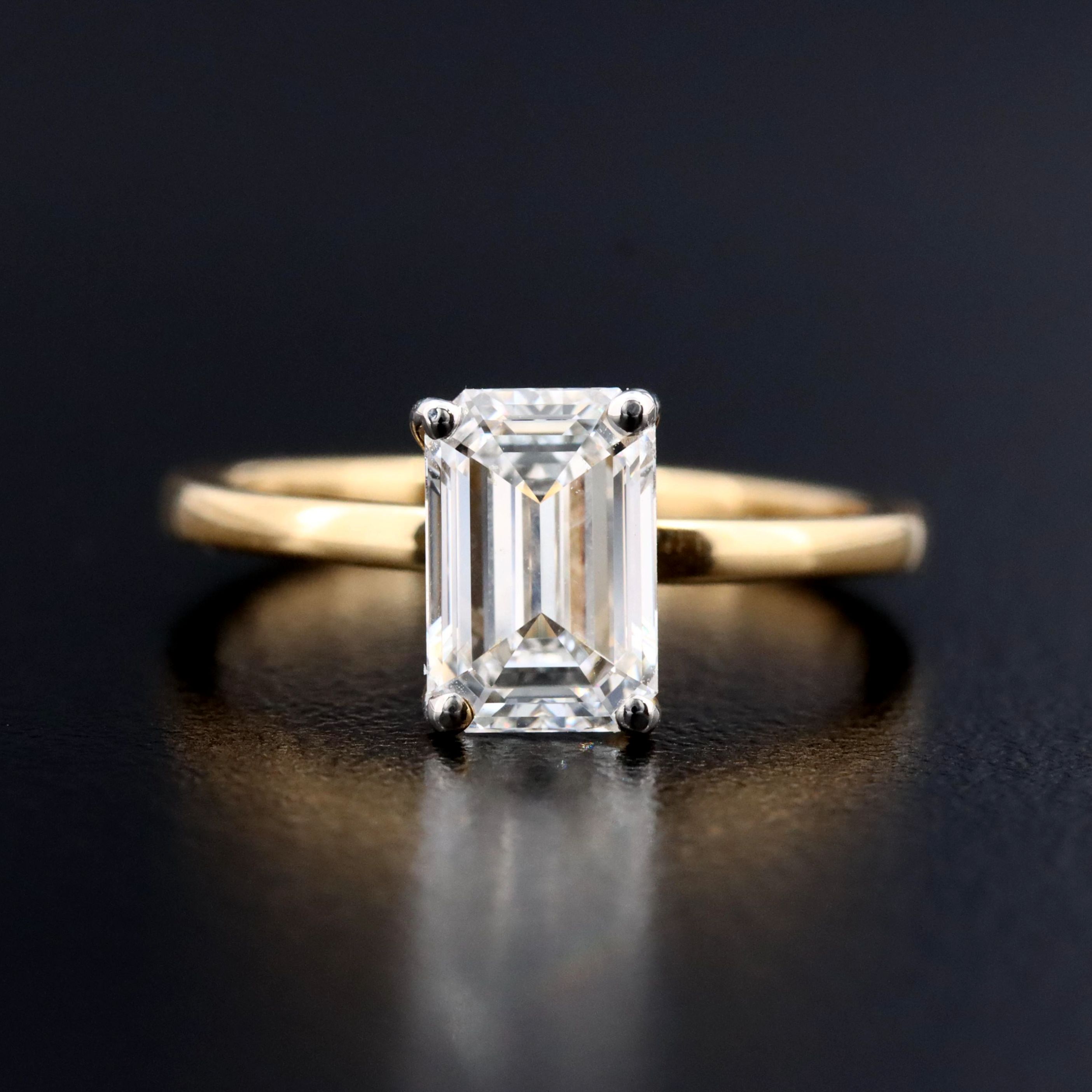 14K 1.60 CT Lab Grown Diamond Solitaire Ring with IGI Report