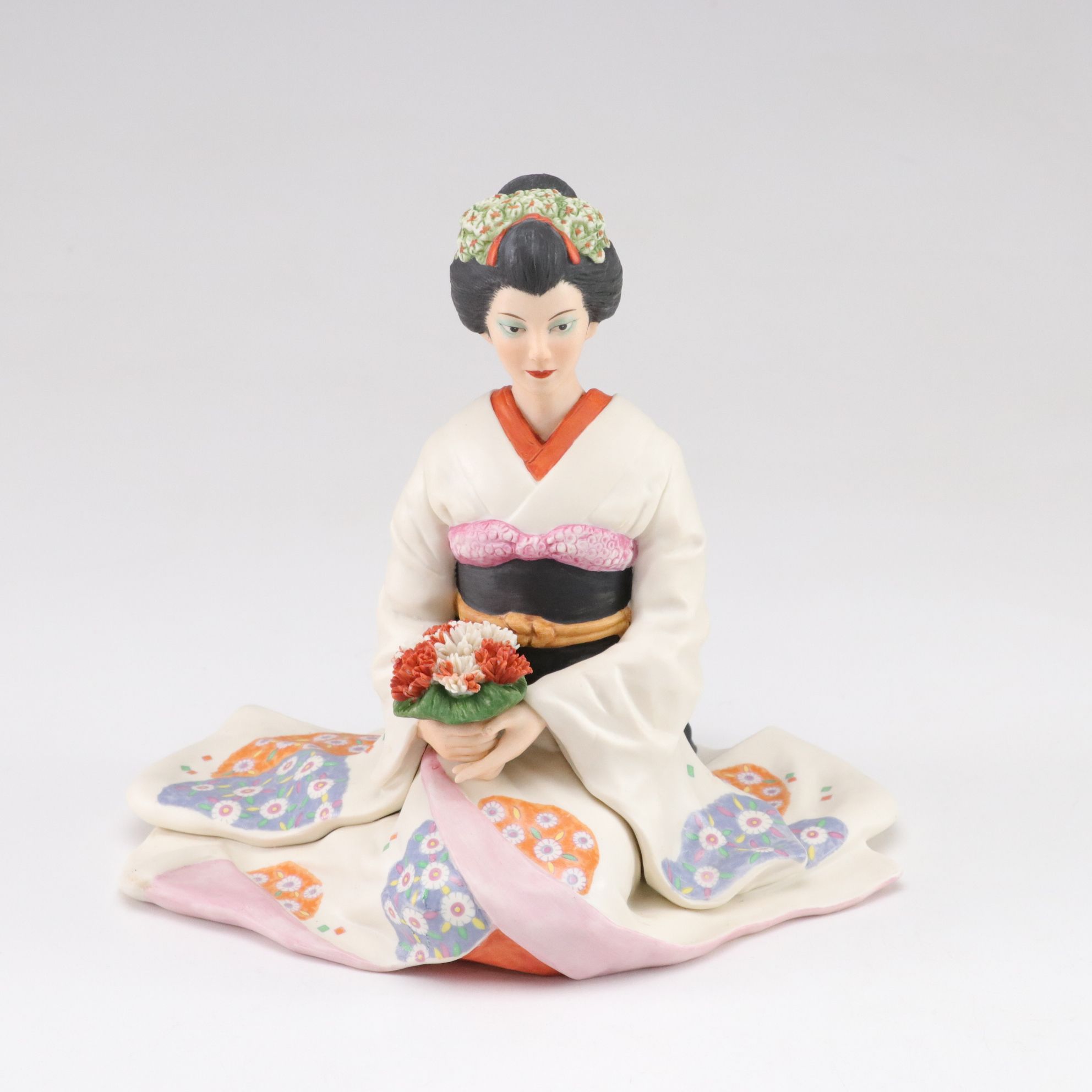 Japanese Porcelain Figurines Featuring "Flower Princess" by Irene Spencer