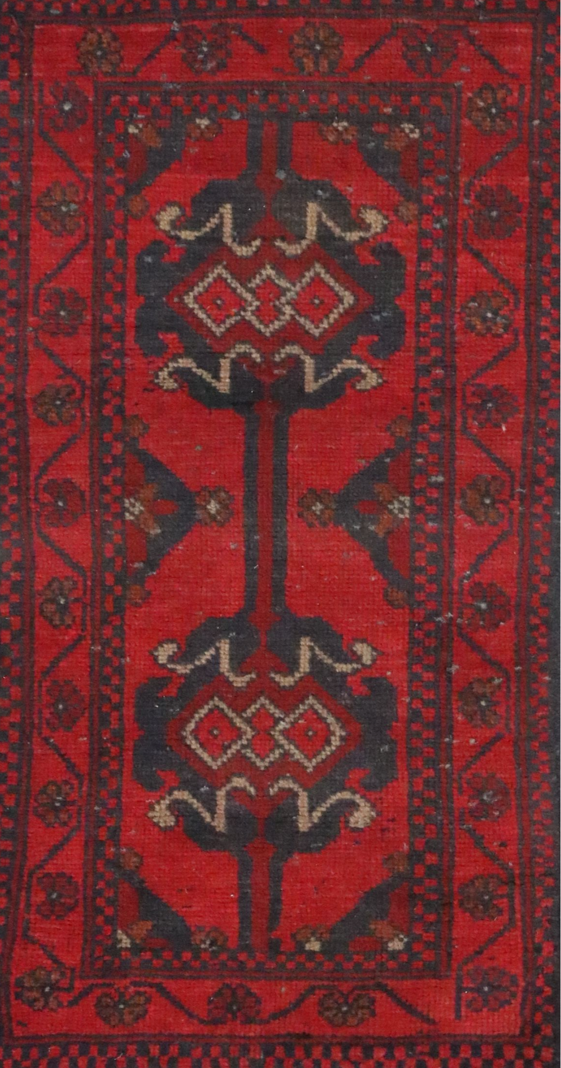 2'1 x 3'5 Hand-Knotted Afghan Kunduz Accent Rug