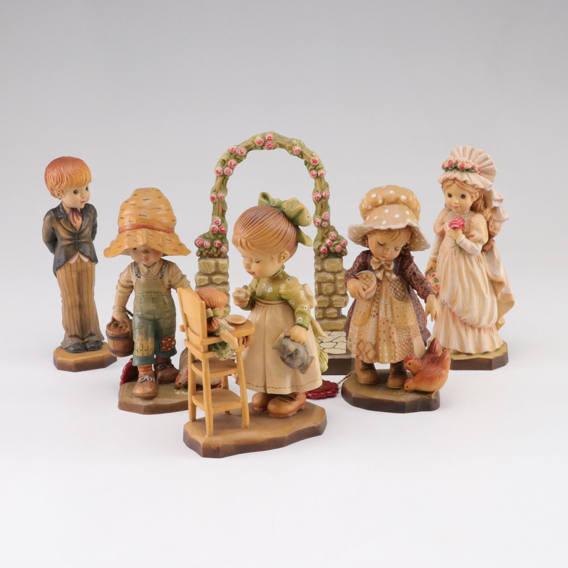 Sarah Kay for ANRI "Bride and Groom", "Rose Gate" and More Carved Wood Figurines