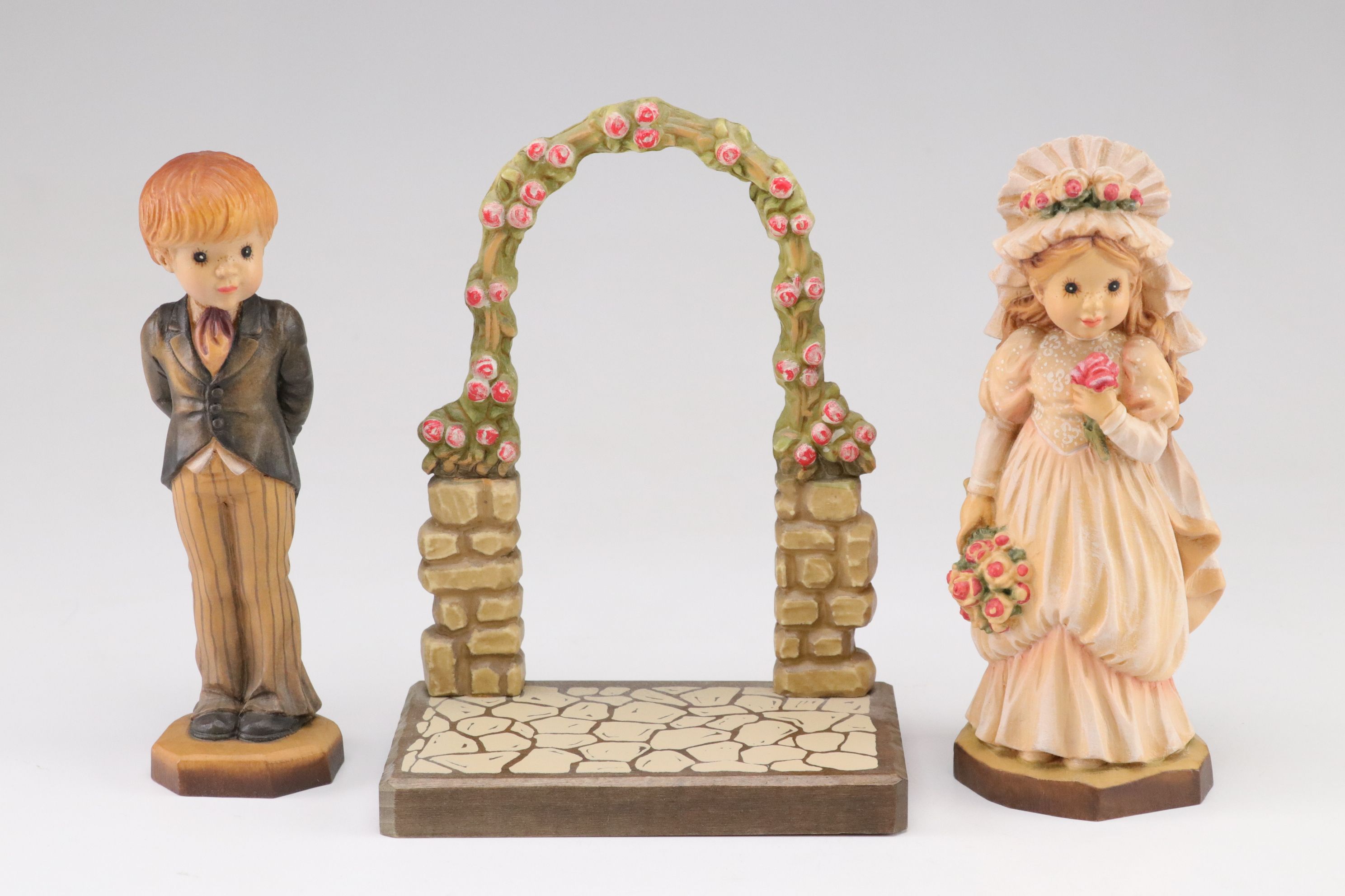 Sarah Kay for ANRI "Bride and Groom", "Rose Gate" and More Carved Wood Figurines