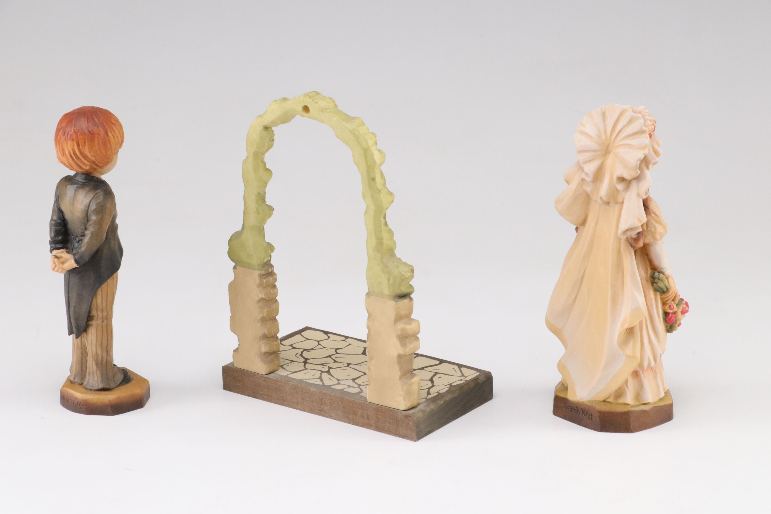 Sarah Kay for ANRI "Bride and Groom", "Rose Gate" and More Carved Wood Figurines