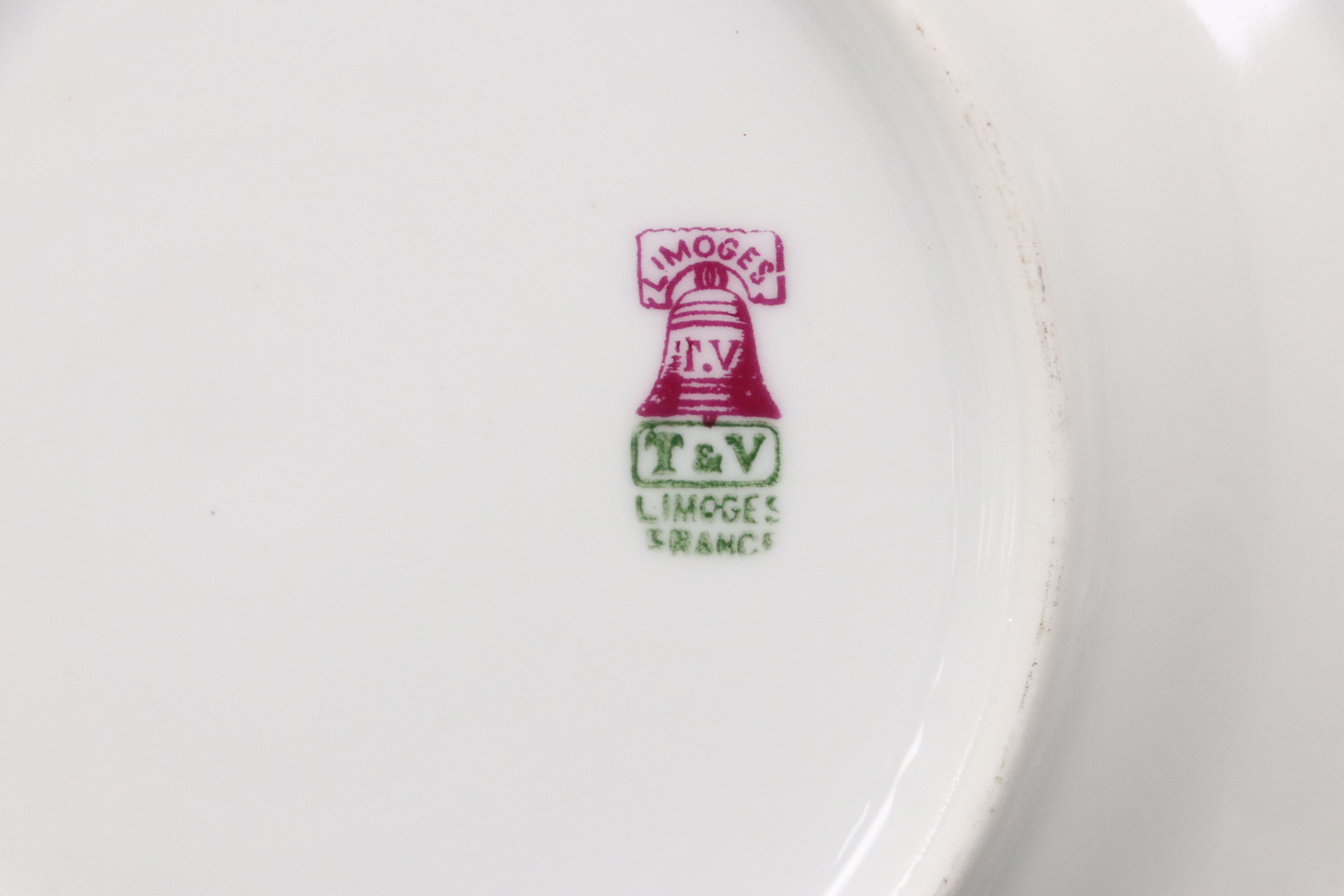 Tressemanes & Vogt Limoges Porcelain Dinnerware, Late 19th/ Early 20th Century