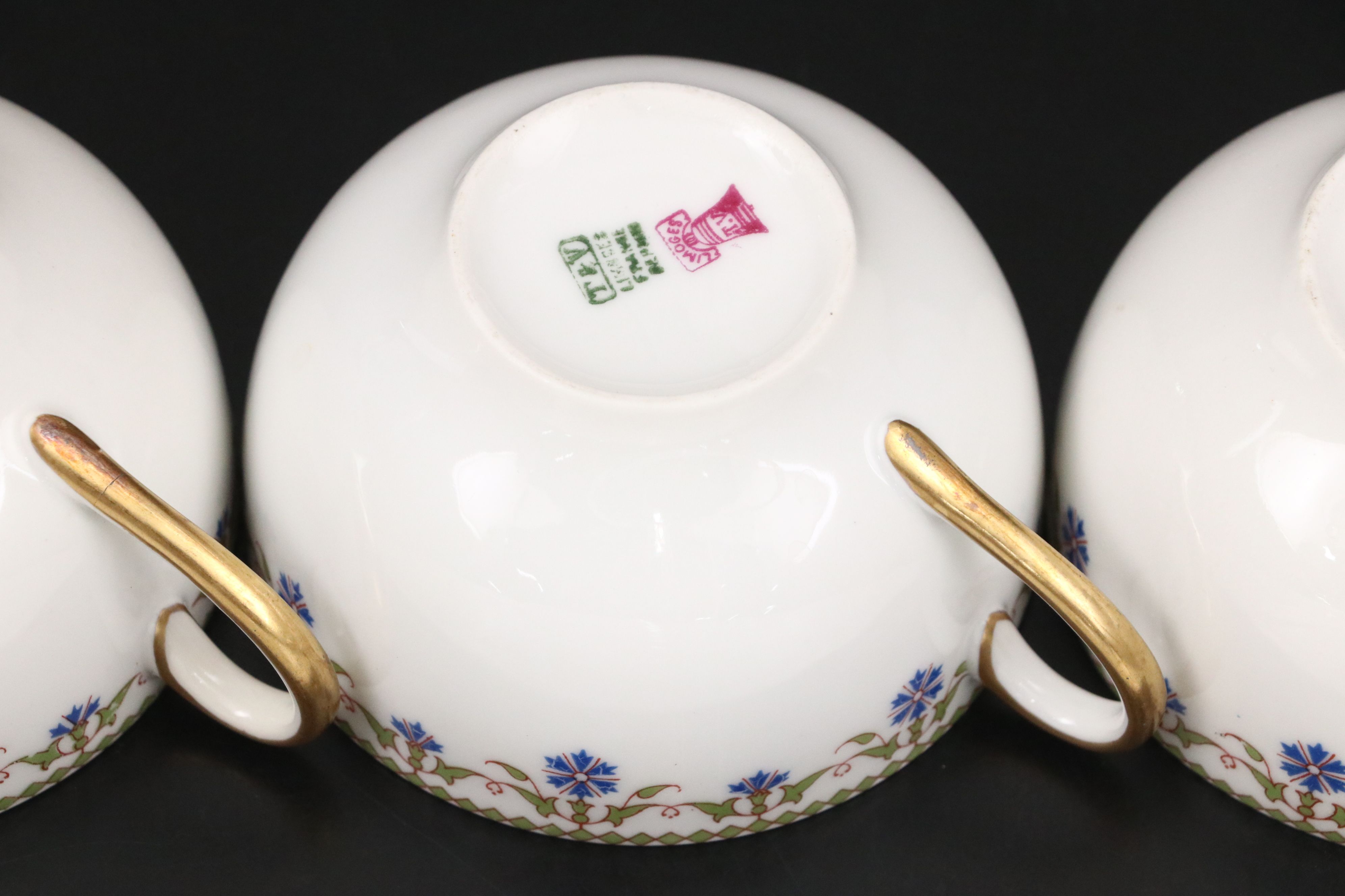 Tressemanes & Vogt Limoges Porcelain Dinnerware, Late 19th/ Early 20th Century