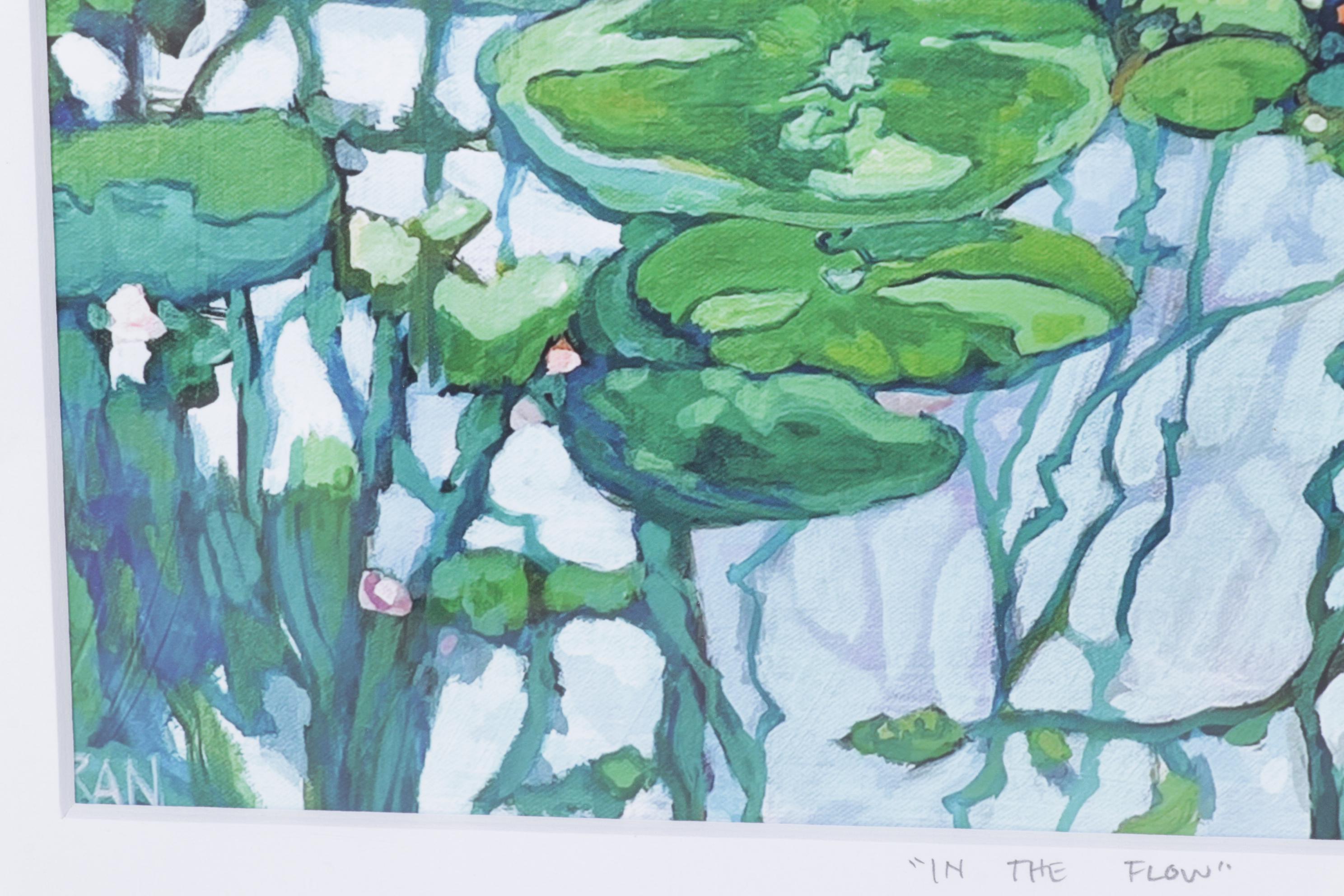 Surrealist Freshwater Landscape "In The Flow" Giclée on Paper, 2025