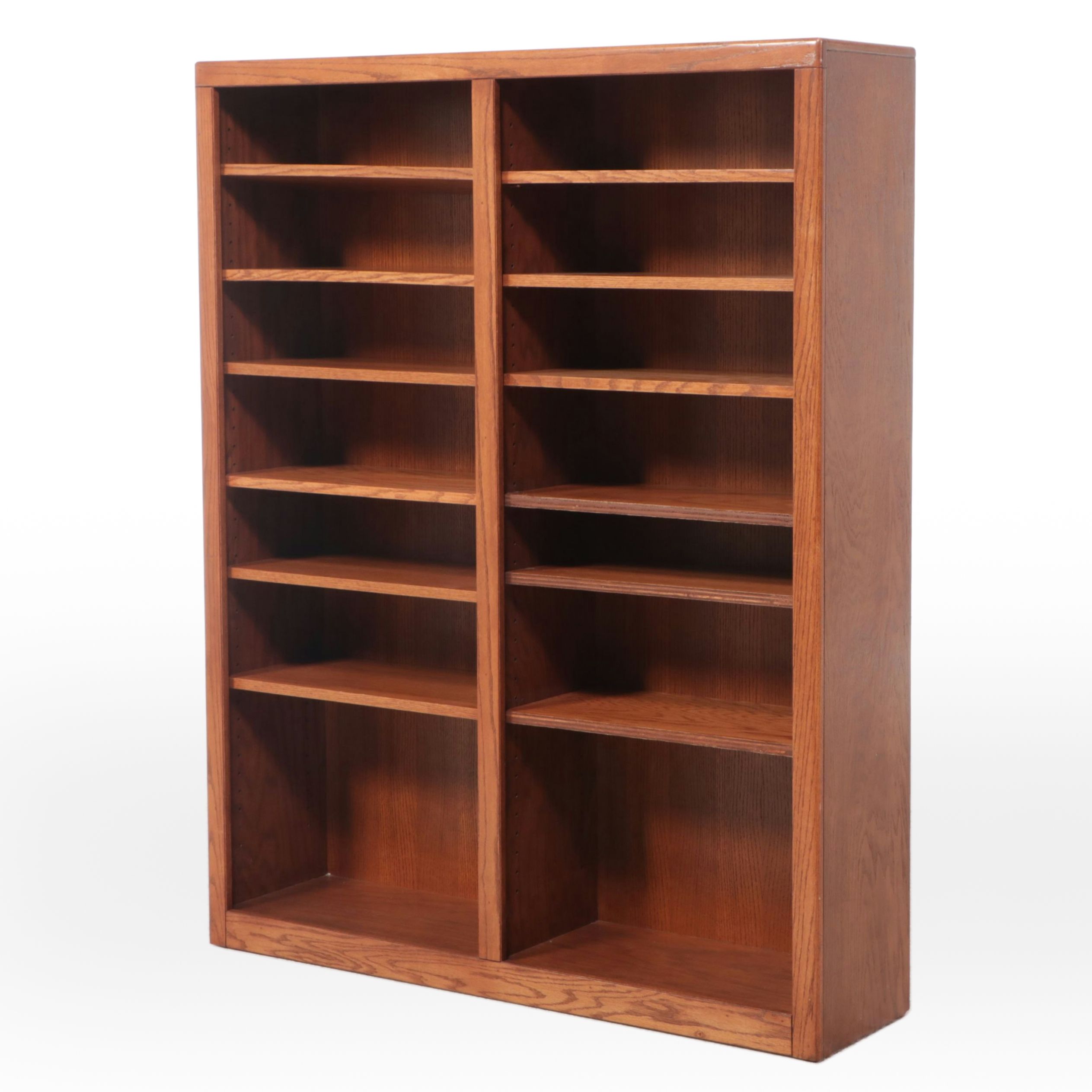 Wood America "Red River" Oak Veneered Bookcase