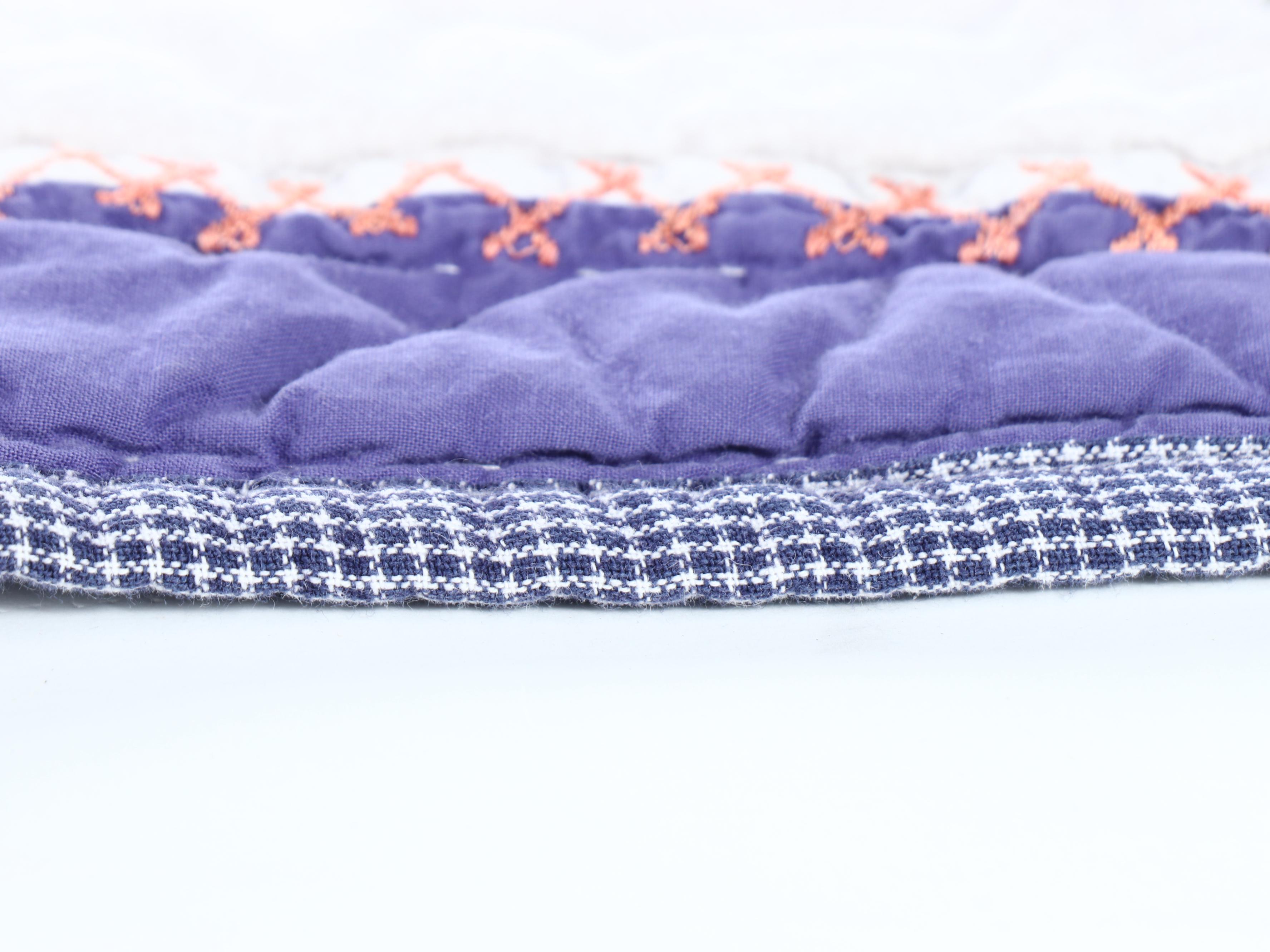 Pottery Barn Red and Blue Floral Cotton Quilt and Shams