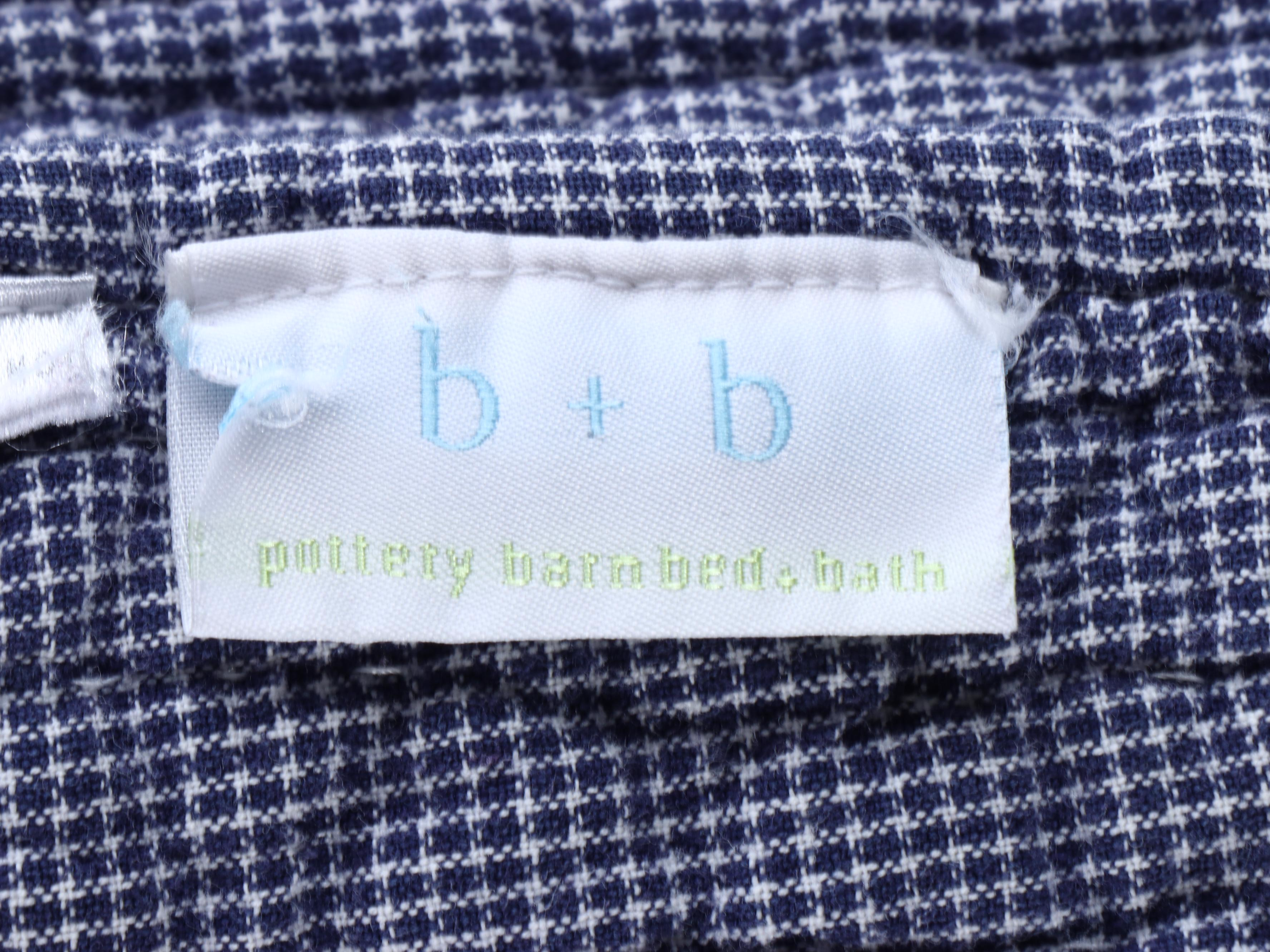 Pottery Barn Red and Blue Floral Cotton Quilt and Shams