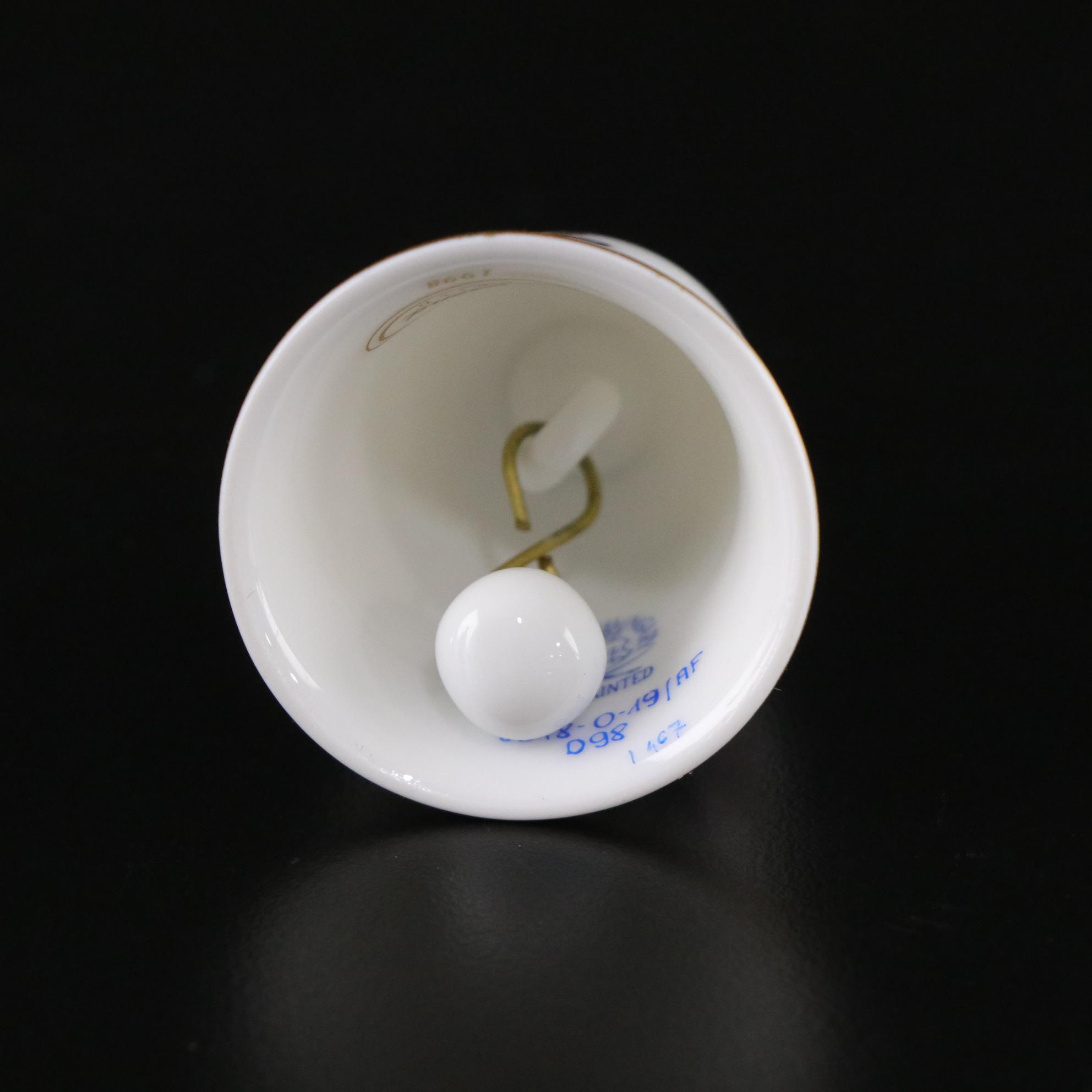 Herend Porcelain Bell and Wedgwood "Clementine" Bone China Bud Vase