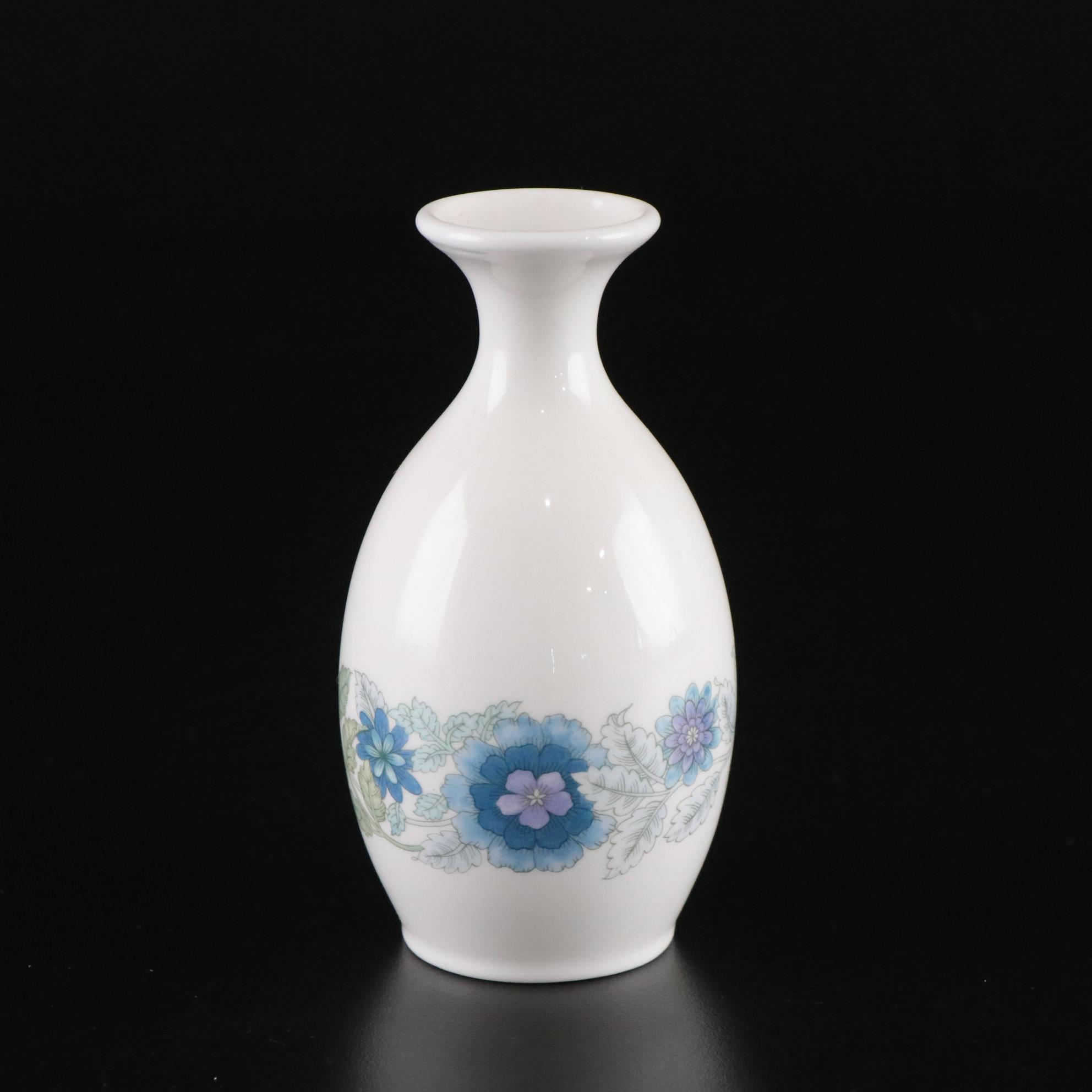 Herend Porcelain Bell and Wedgwood "Clementine" Bone China Bud Vase