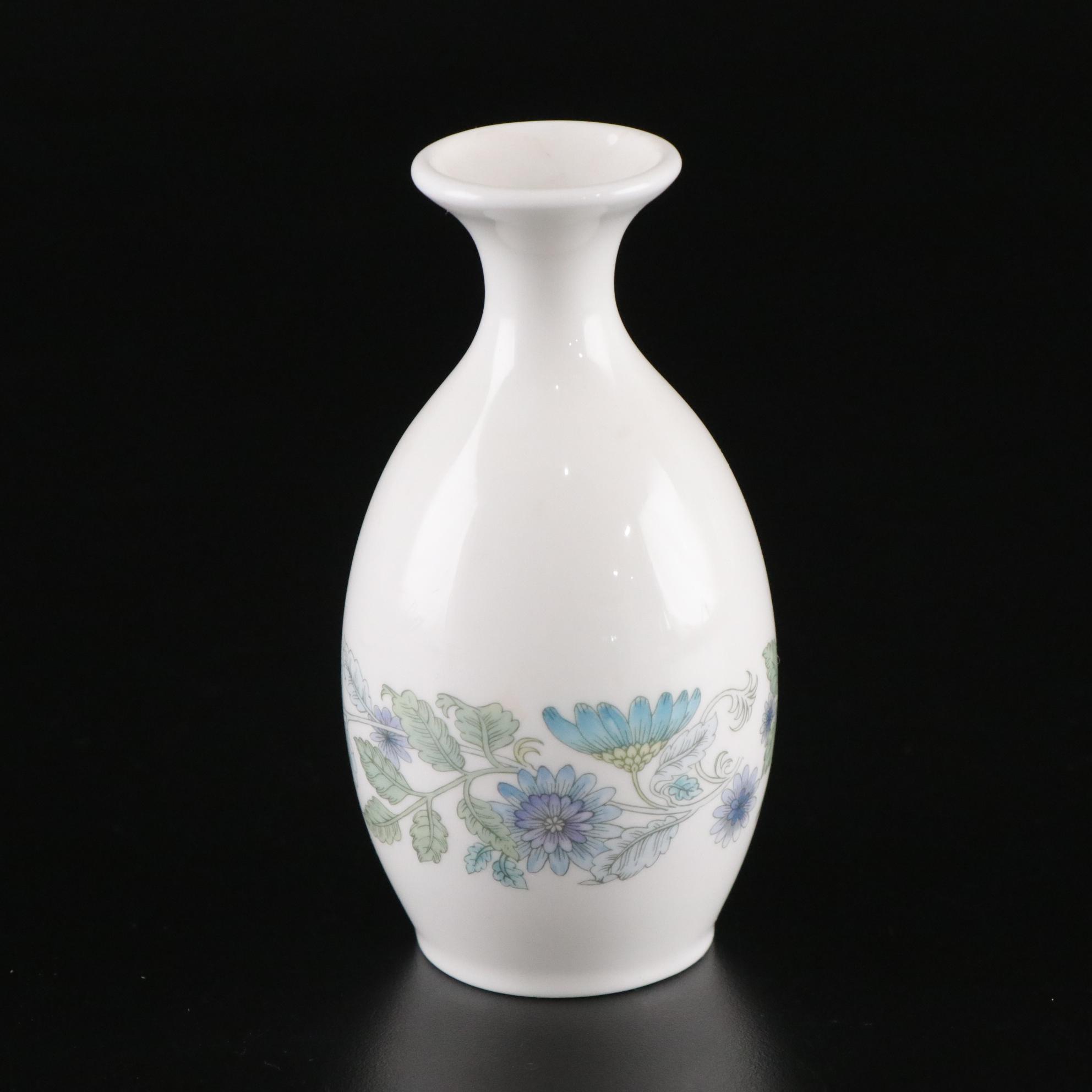 Herend Porcelain Bell and Wedgwood "Clementine" Bone China Bud Vase