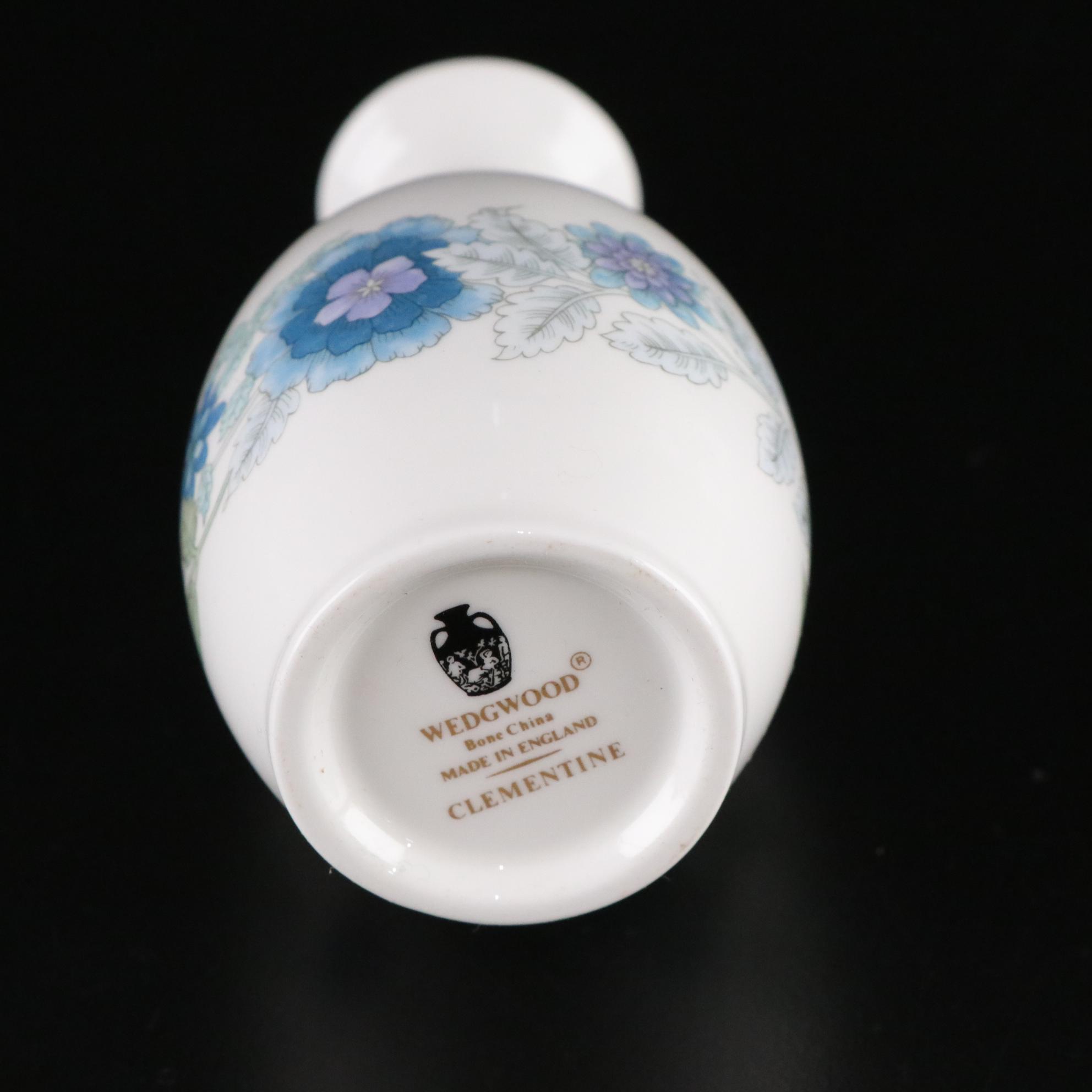 Herend Porcelain Bell and Wedgwood "Clementine" Bone China Bud Vase