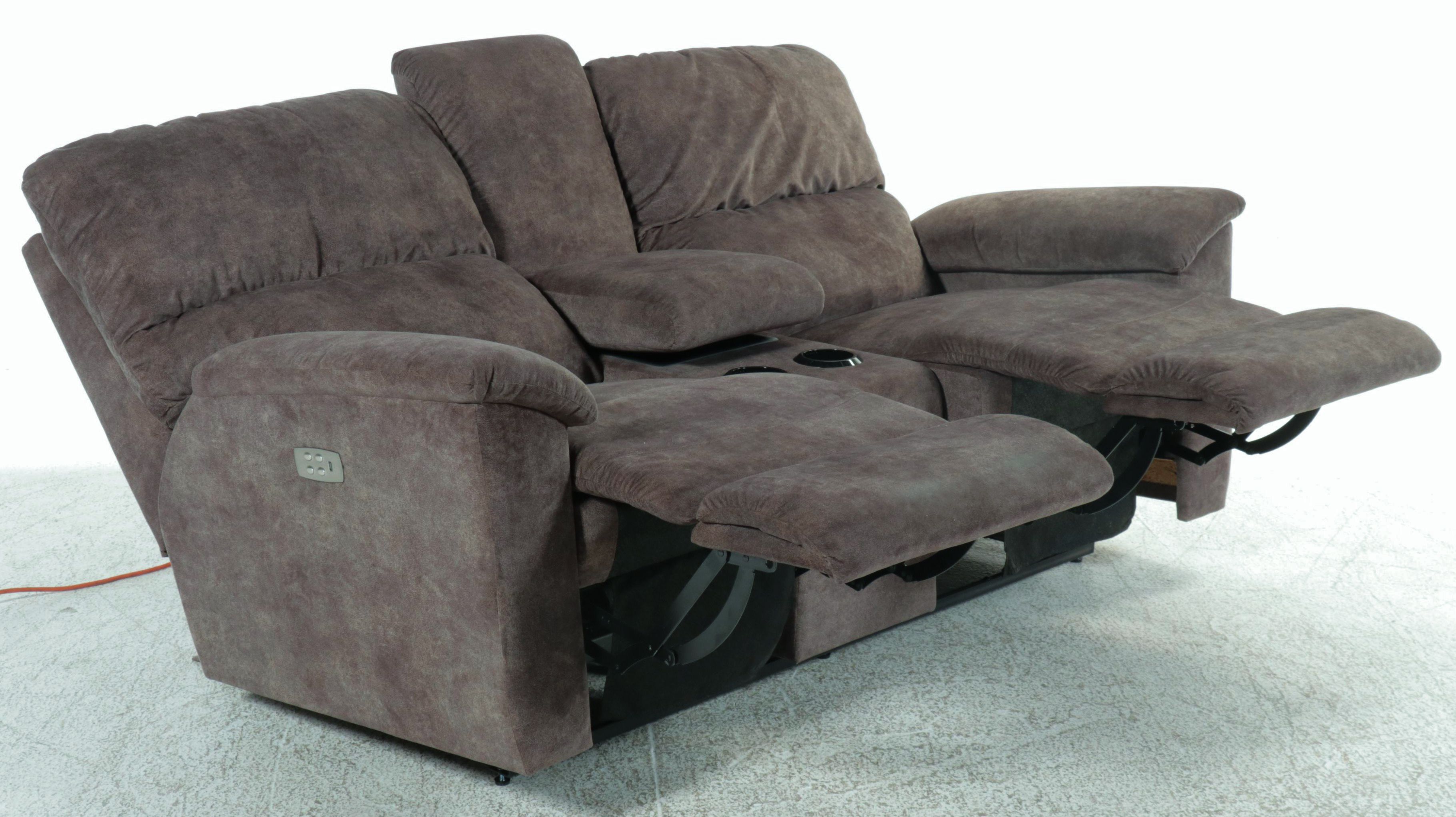 La-Z-Boy Overstuffed Upholstered Dual Power Recliner with Charging Ports