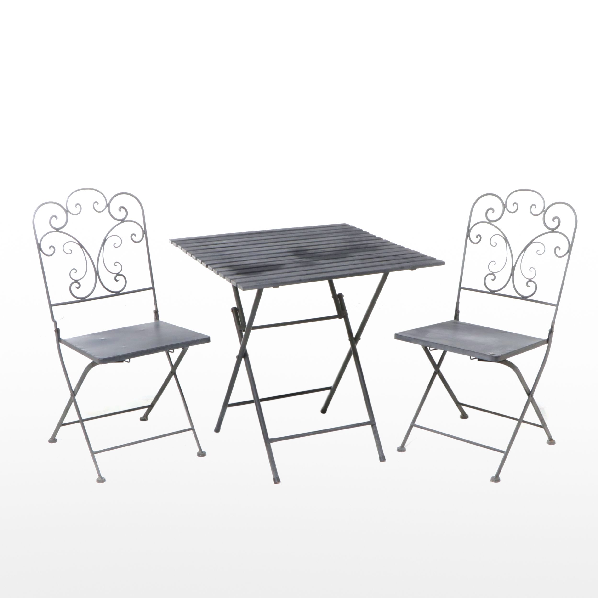 Cast Metal Bistro Table with Chairs