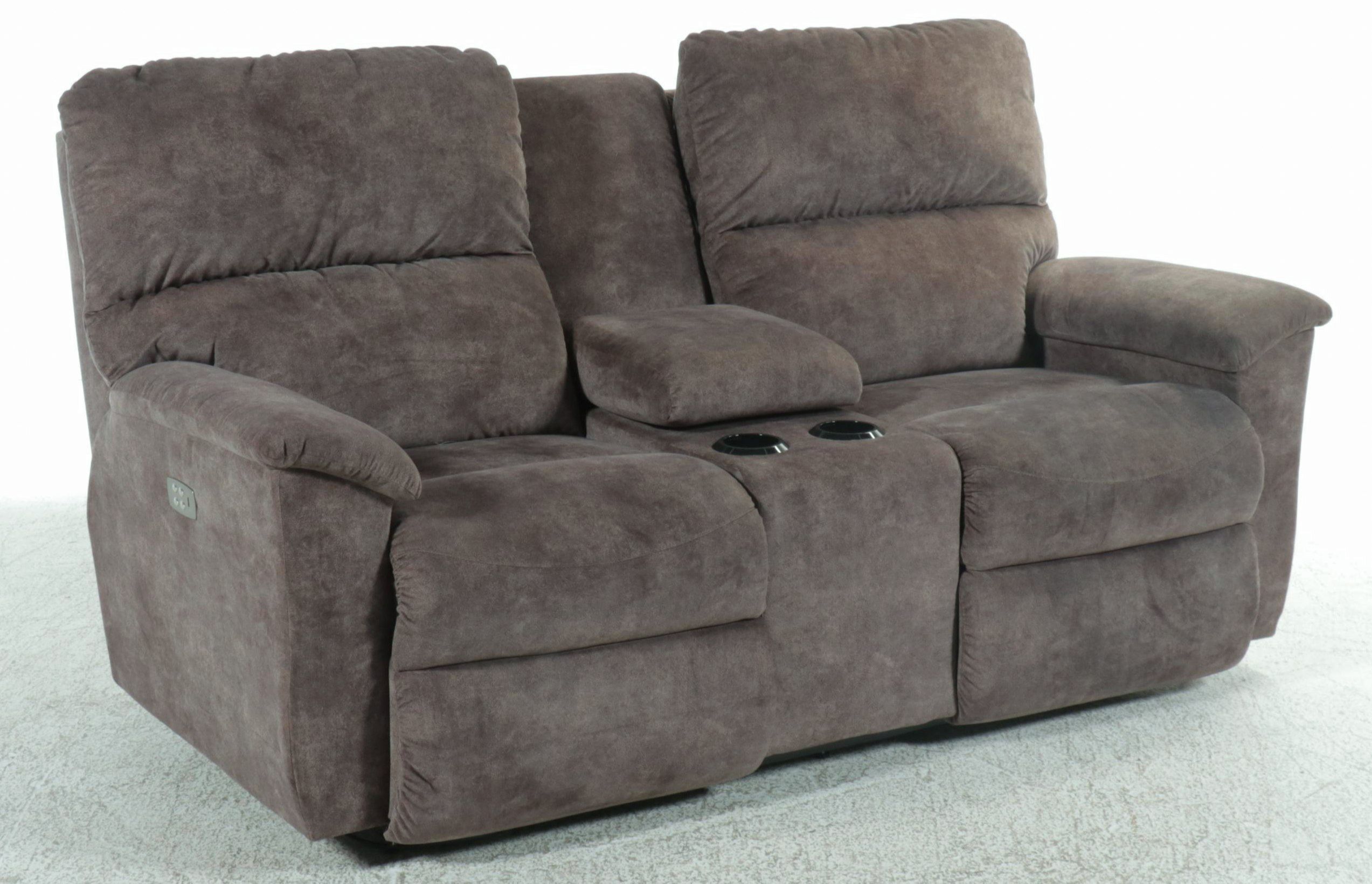 La-Z-Boy Overstuffed Upholstered Dual Power Recliner with Charging Ports