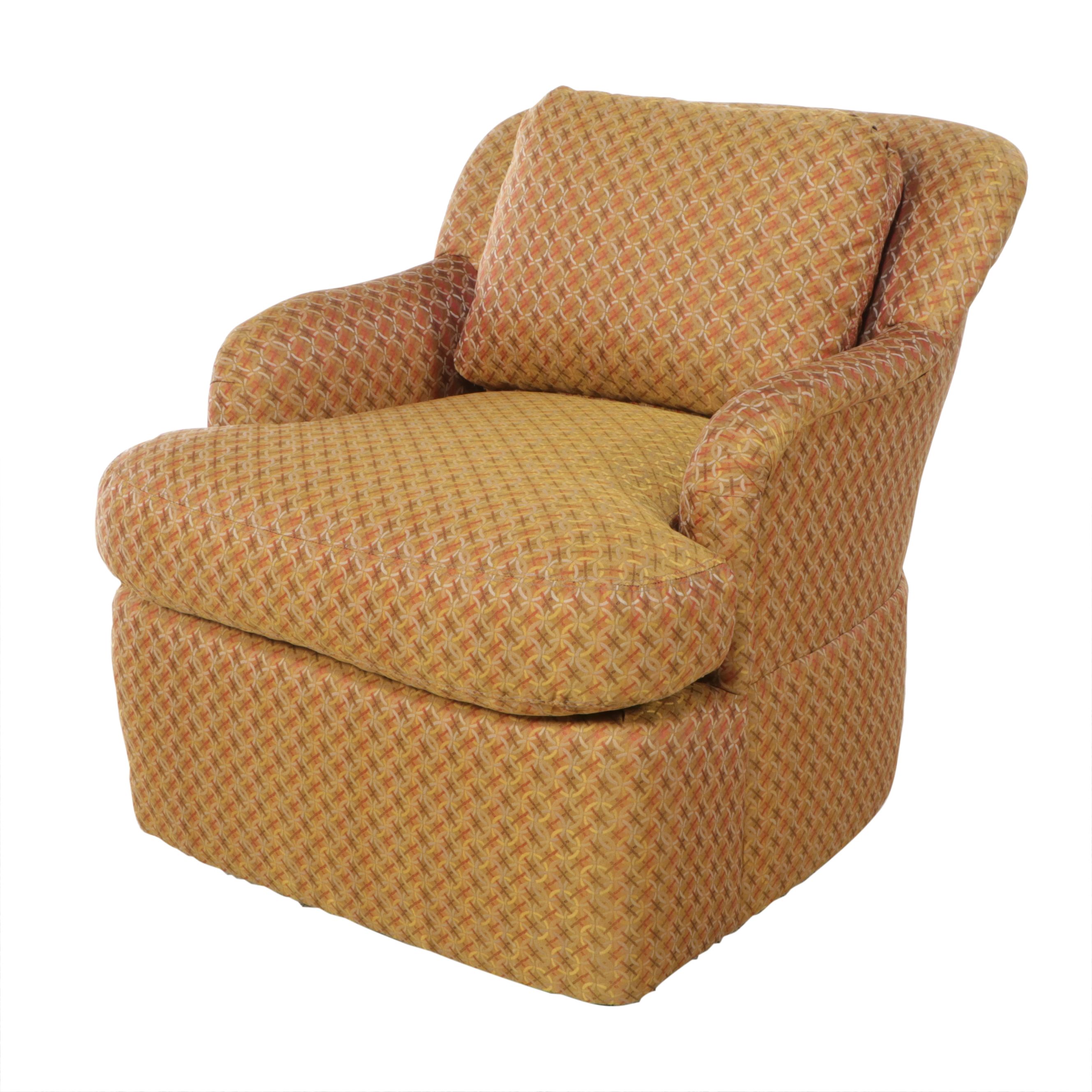 Upholstered Swivel Lounge Chair