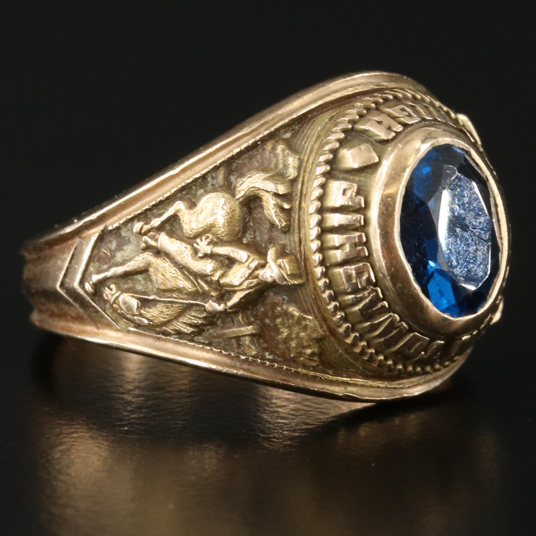 10K Spinel 1978 Hamilton Township High School Class Ring