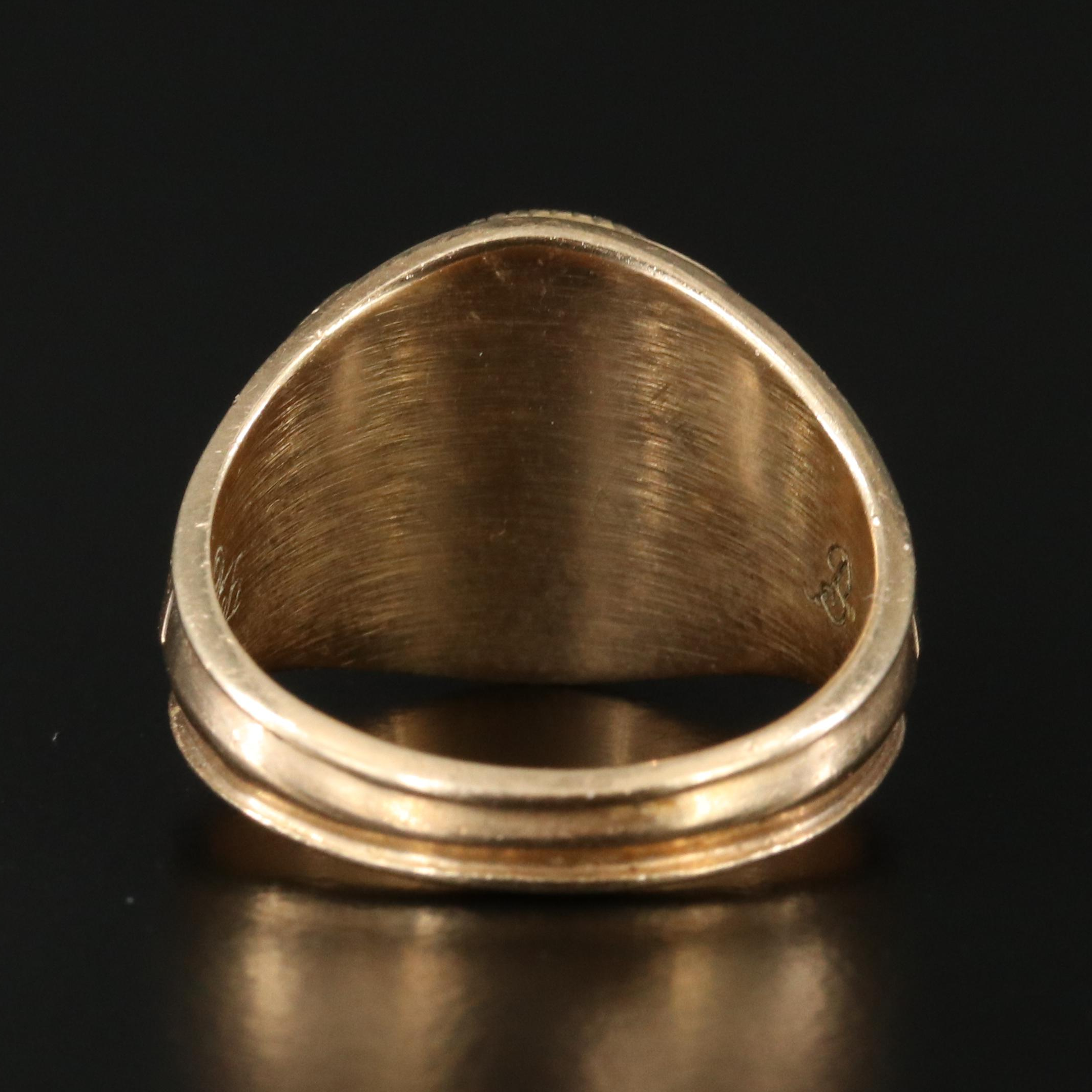 10K Spinel 1978 Hamilton Township High School Class Ring