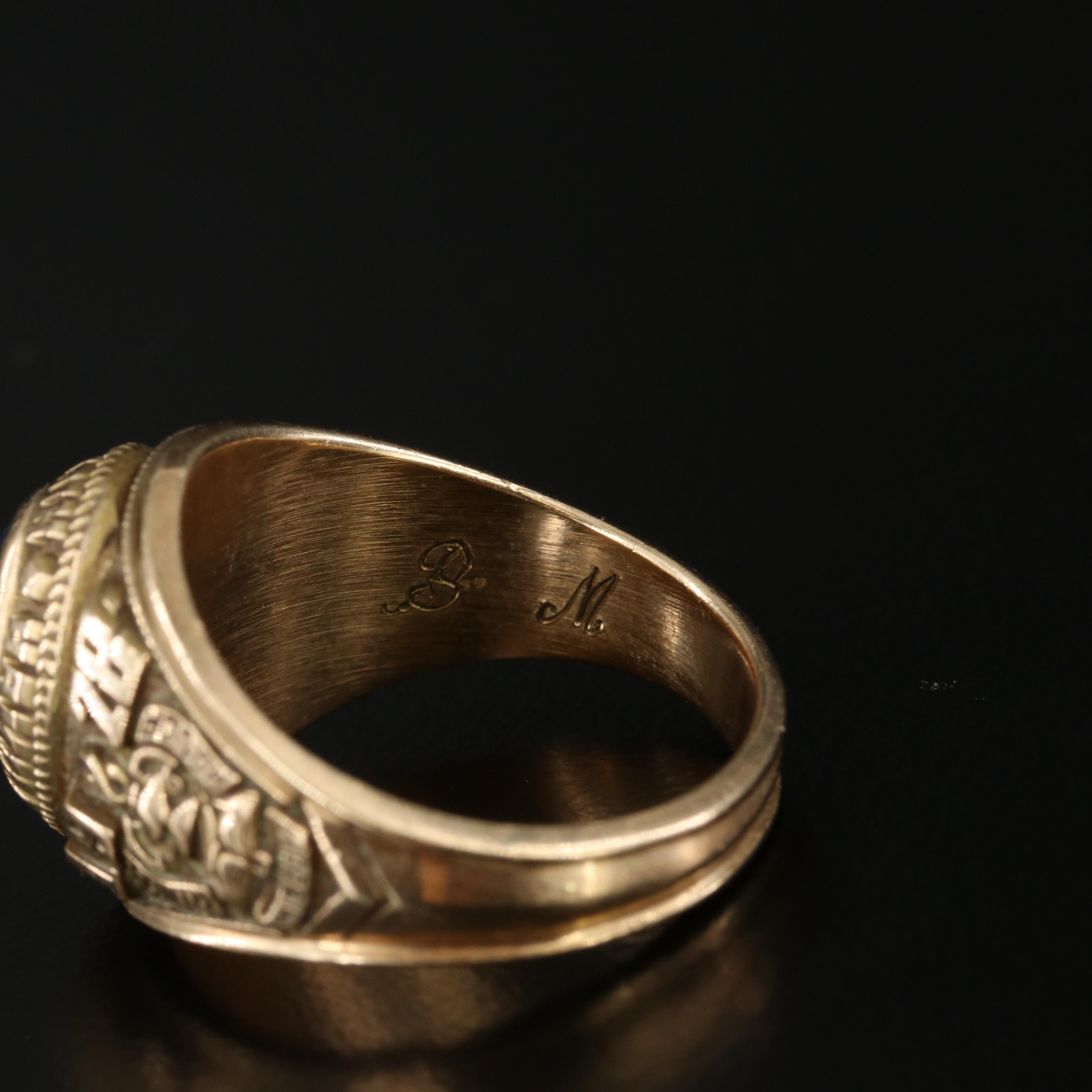 10K Spinel 1978 Hamilton Township High School Class Ring