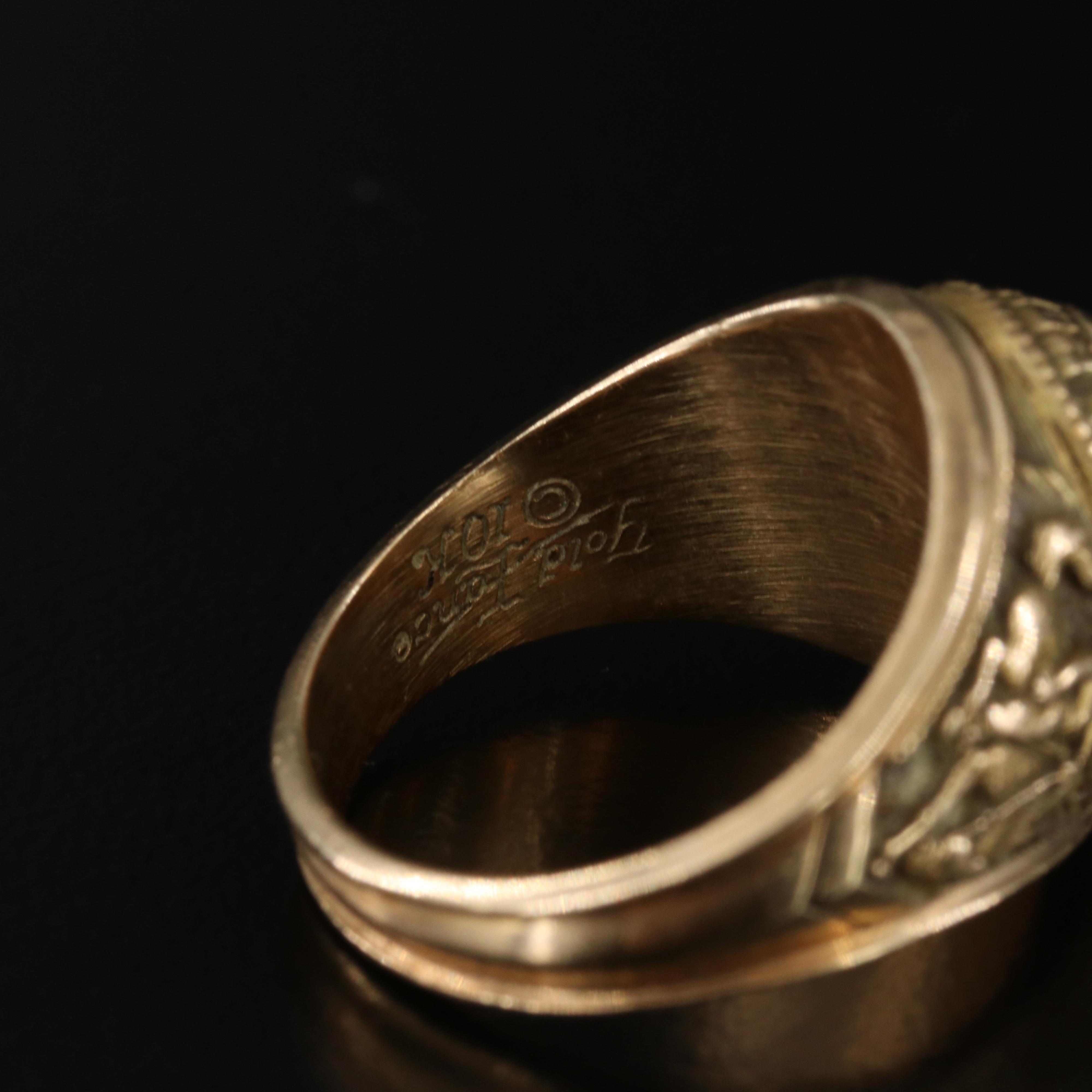 10K Spinel 1978 Hamilton Township High School Class Ring