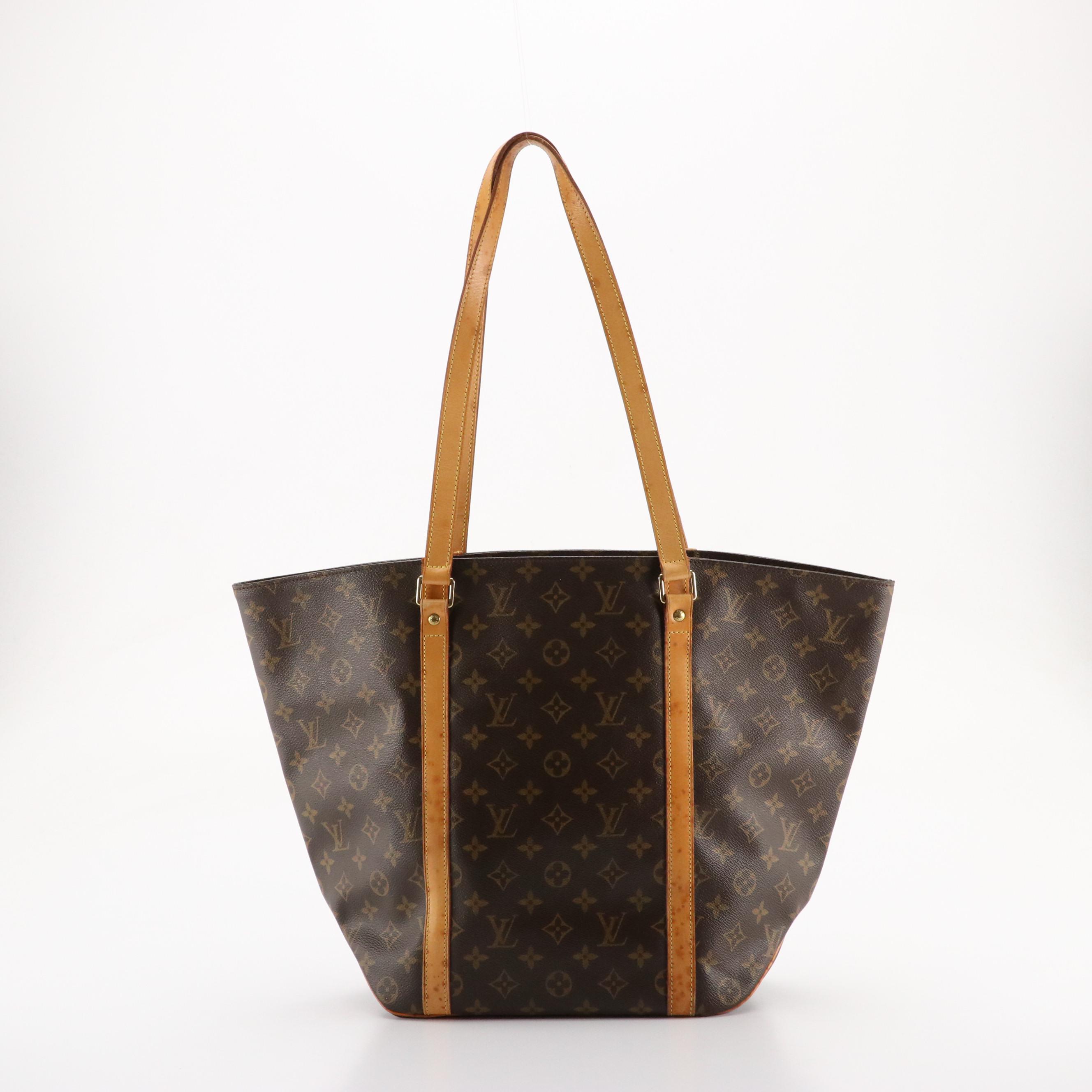 Louis Vuitton Sac Shopping Tote in Monogram Canvas and Vachetta Leather