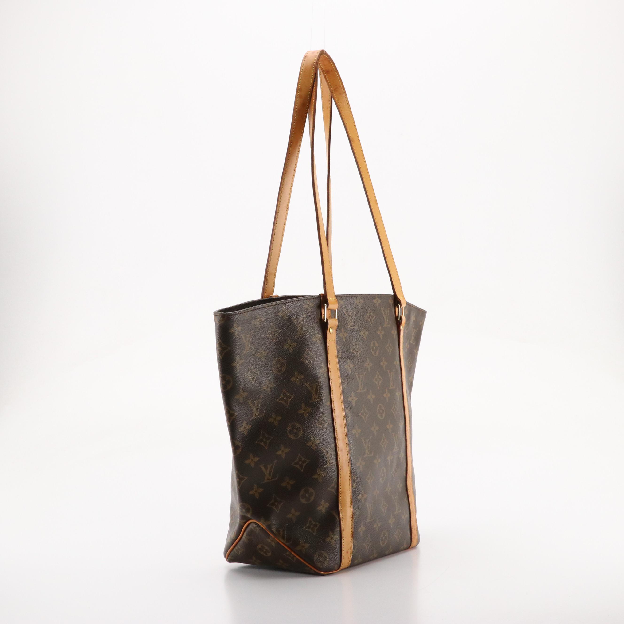 Louis Vuitton Sac Shopping Tote in Monogram Canvas and Vachetta Leather