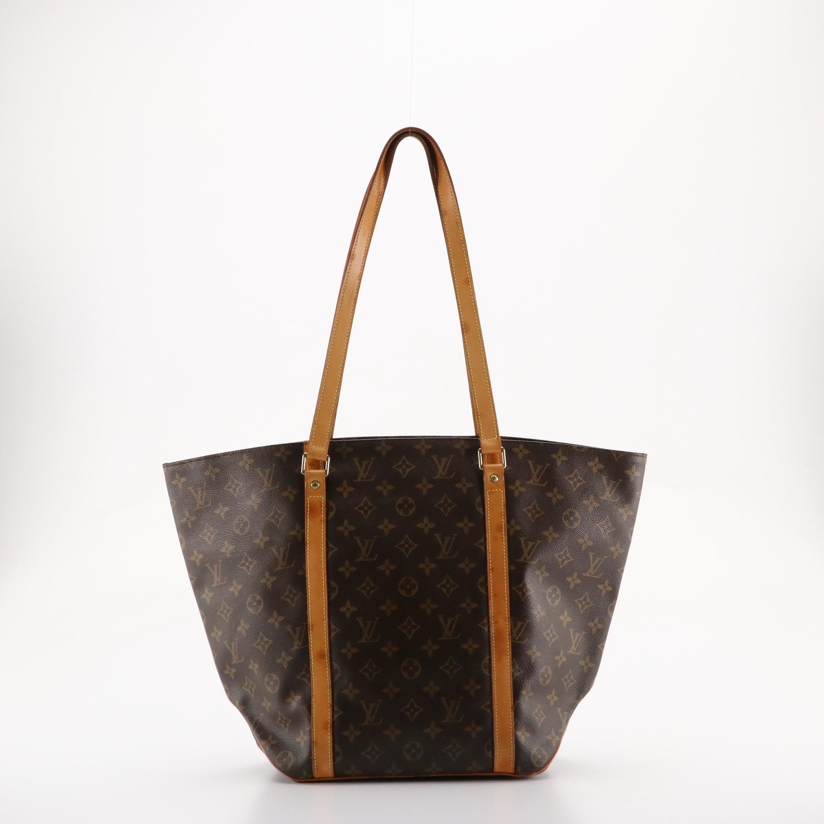 Louis Vuitton Sac Shopping Tote in Monogram Canvas and Vachetta Leather
